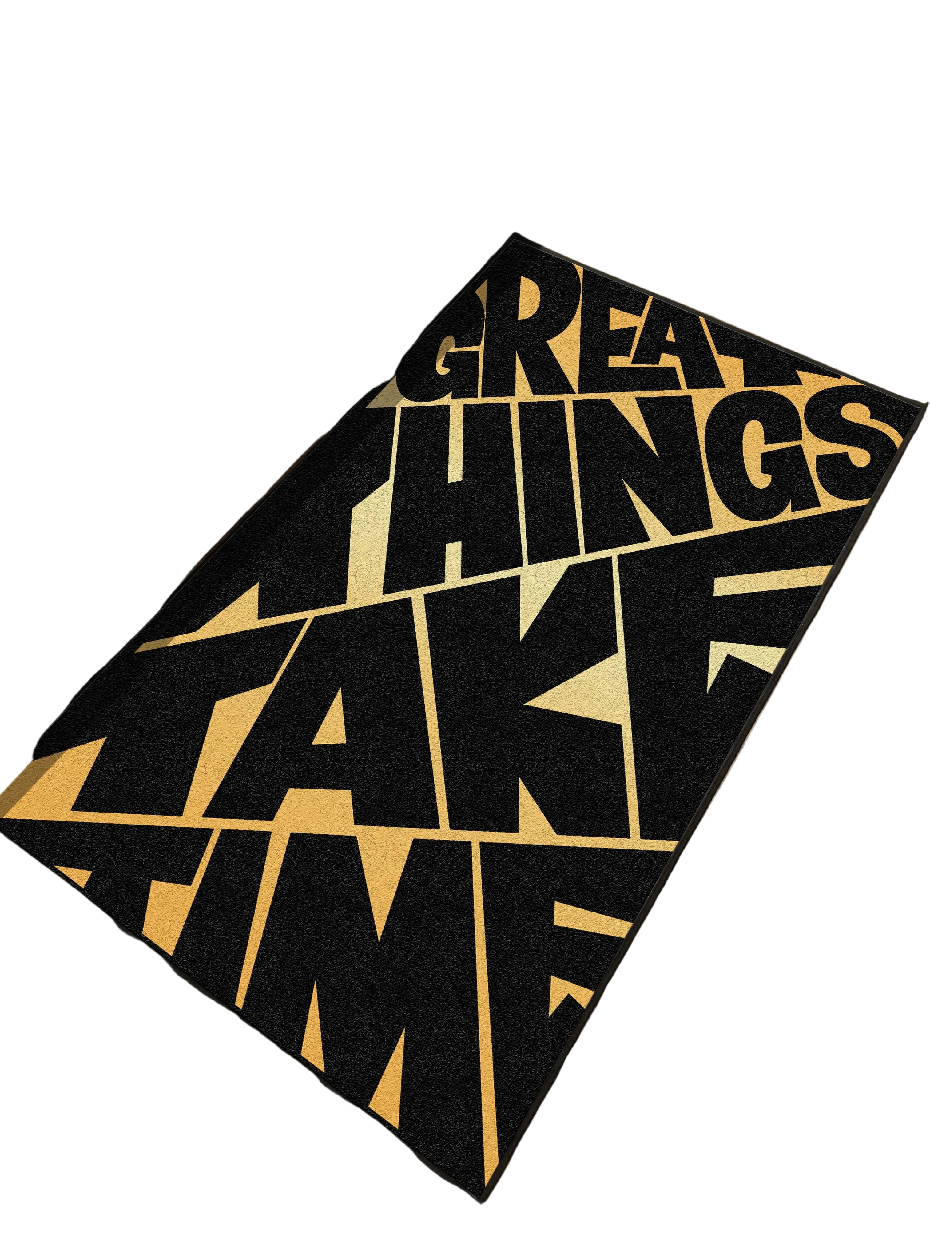 Good Things Take Time Washable Custom Rug