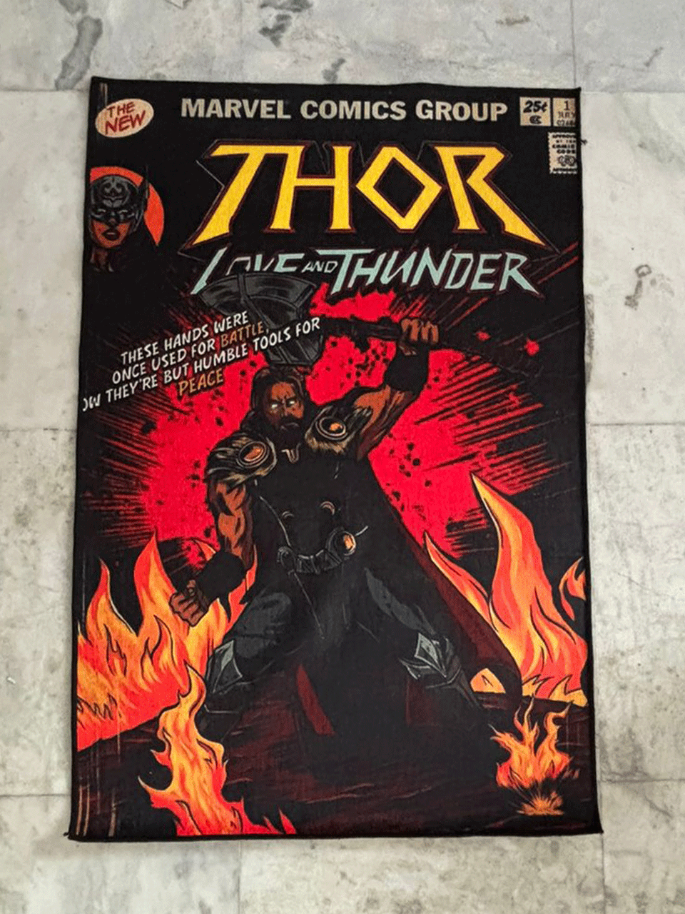 Thor magazine Printed Washable Rug