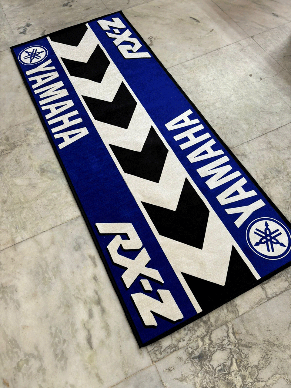 Yamaha Rz Blue printed Rug