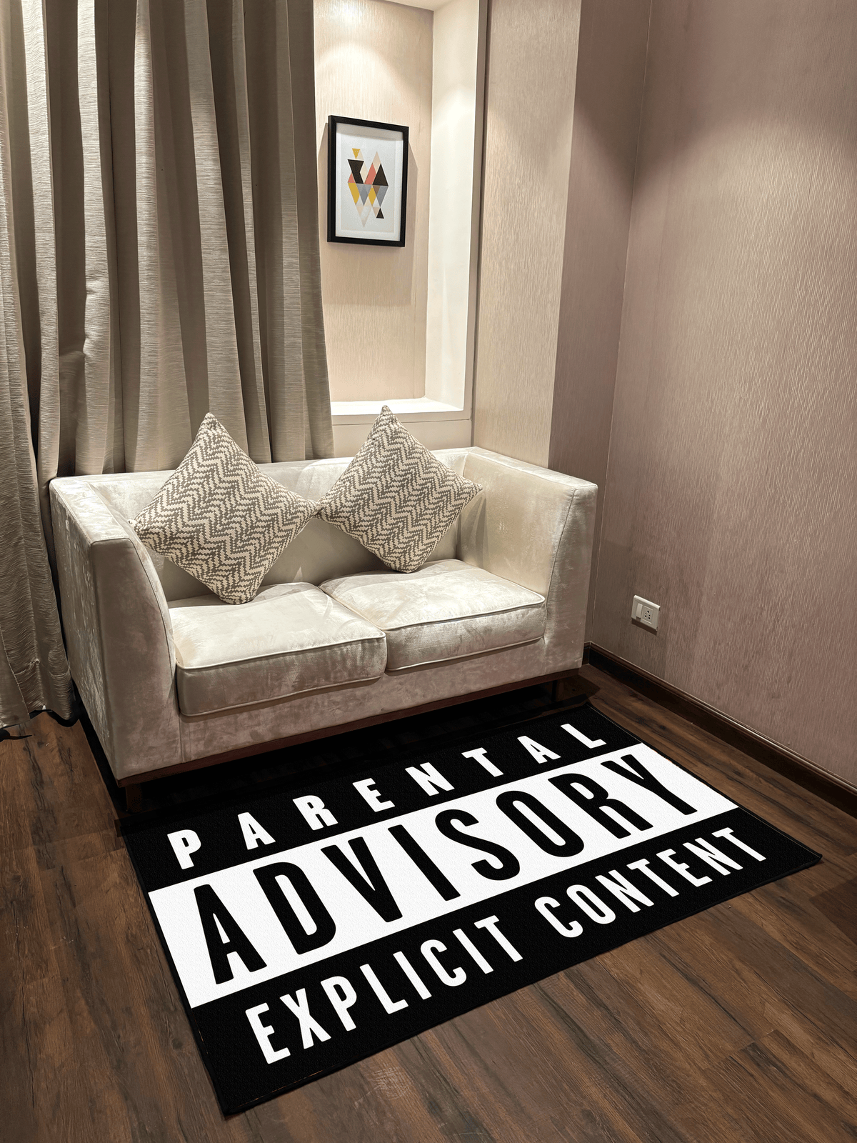 Parental advice Washable Custom Rug Parental advice Washable Custom Rug