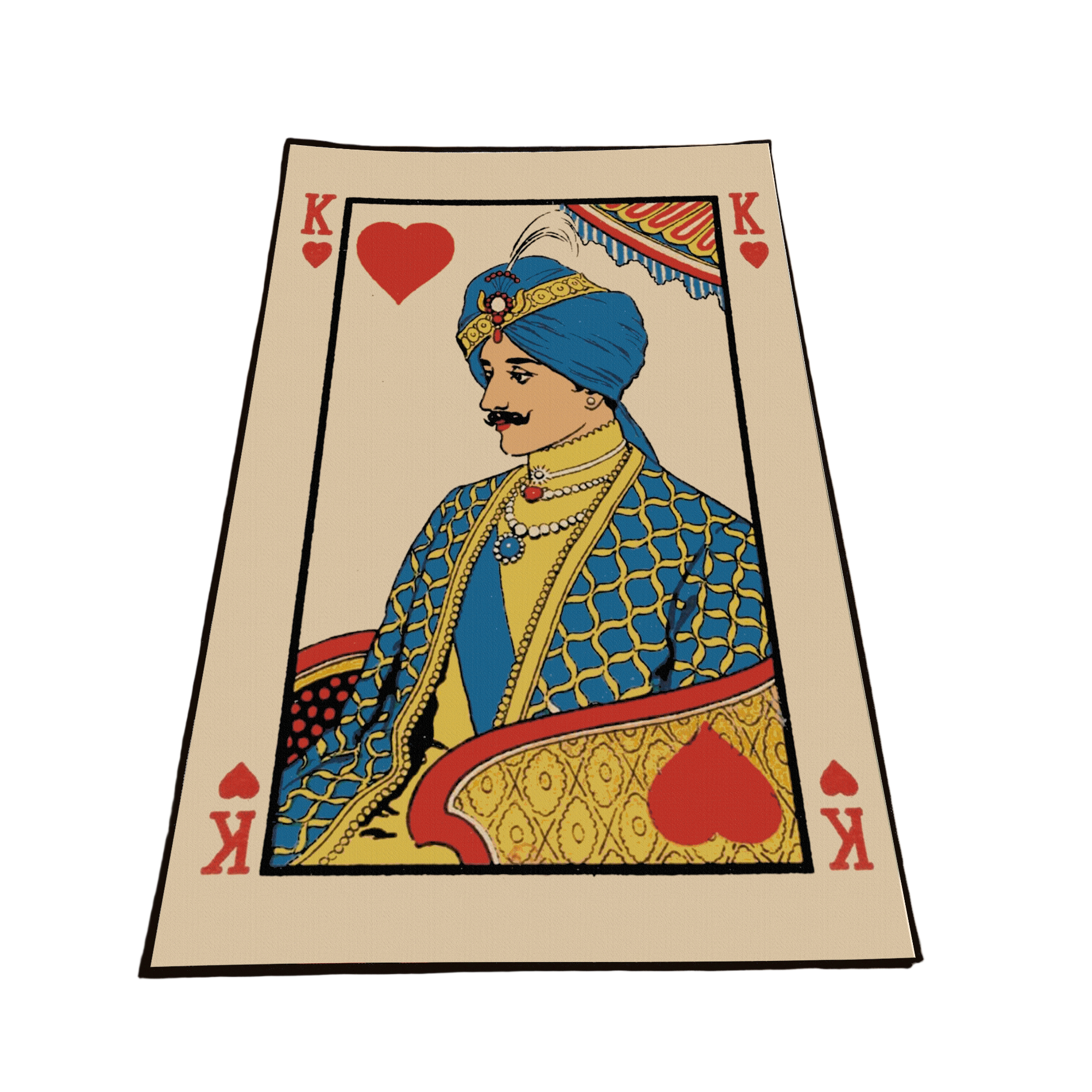 King of hearts Washable Custom Rug