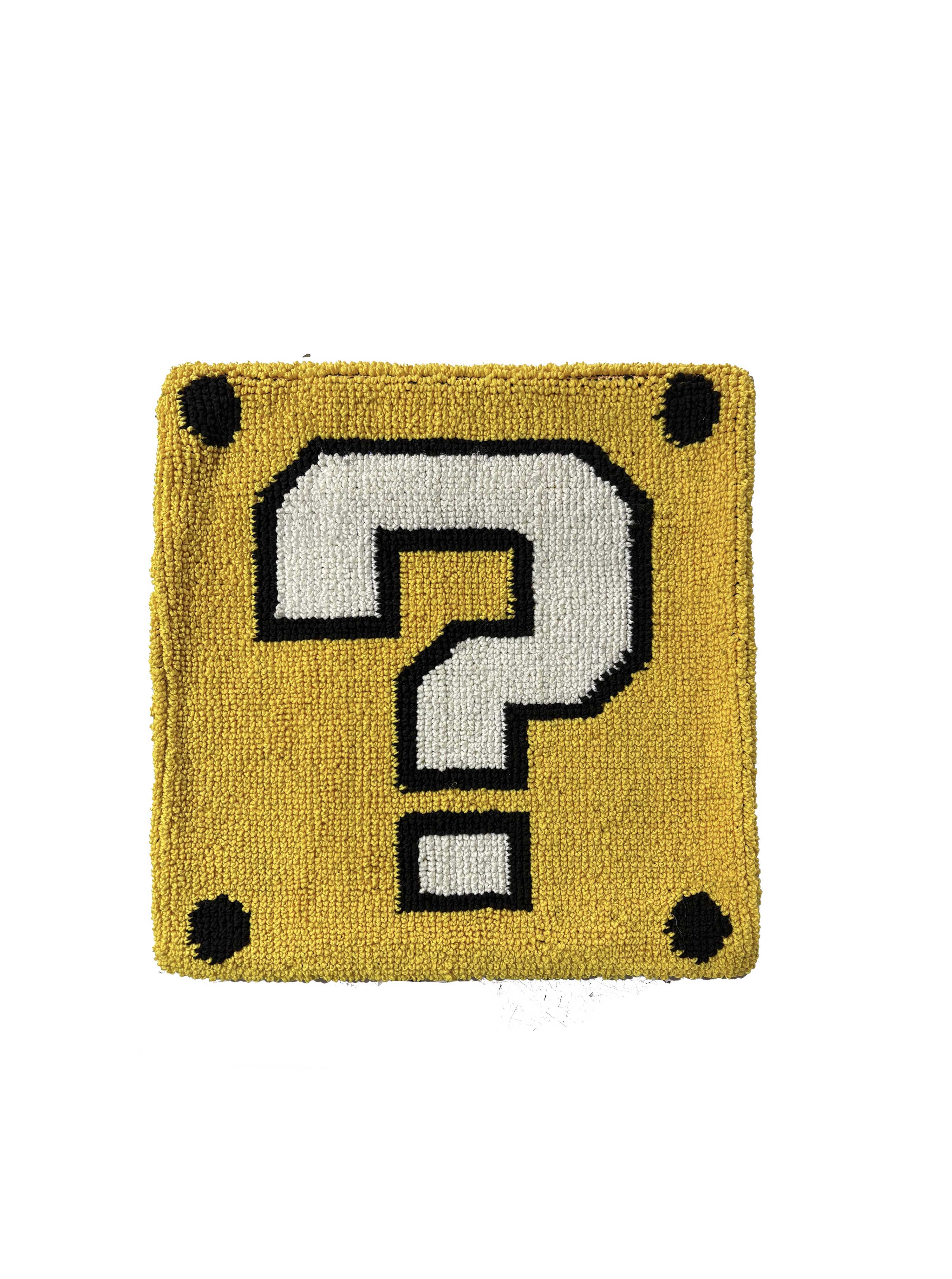 Question Mark Yellow cushion cover