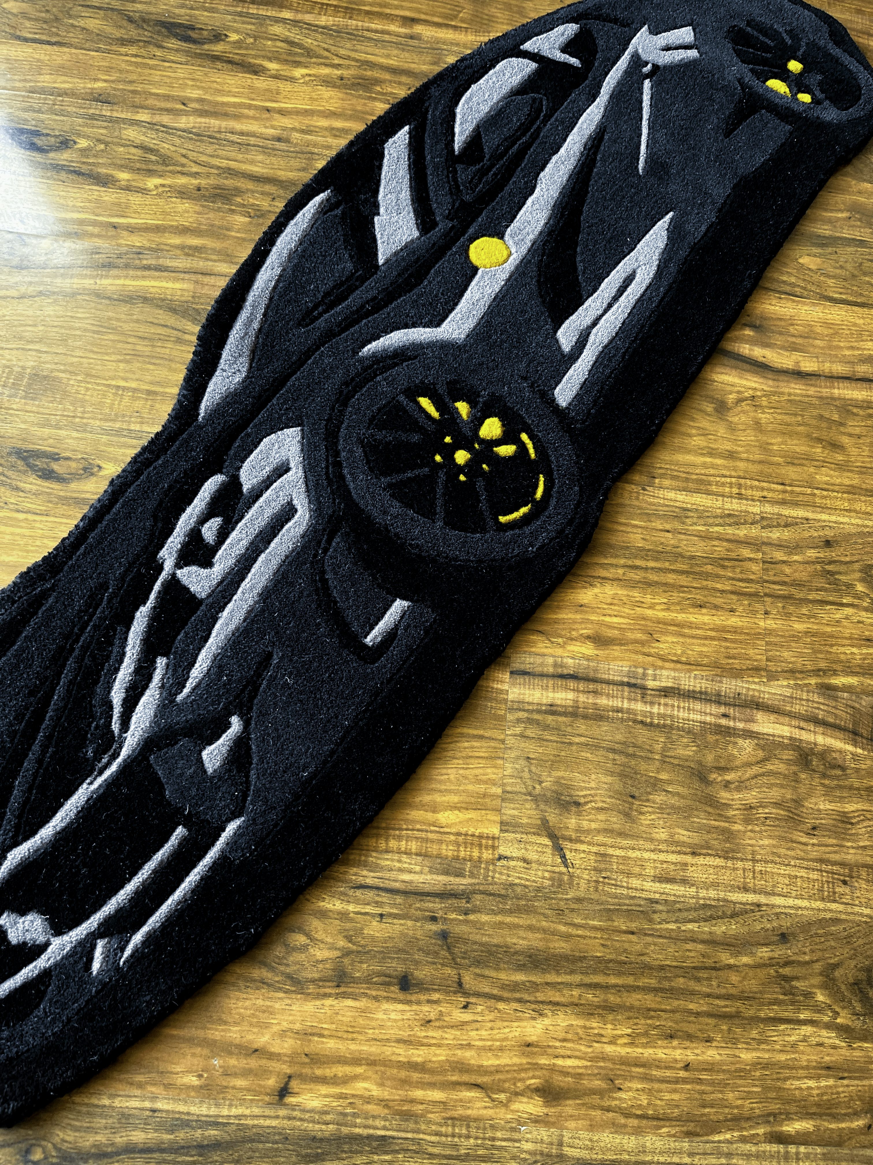Black super Car Hand Tufted Custom Rug