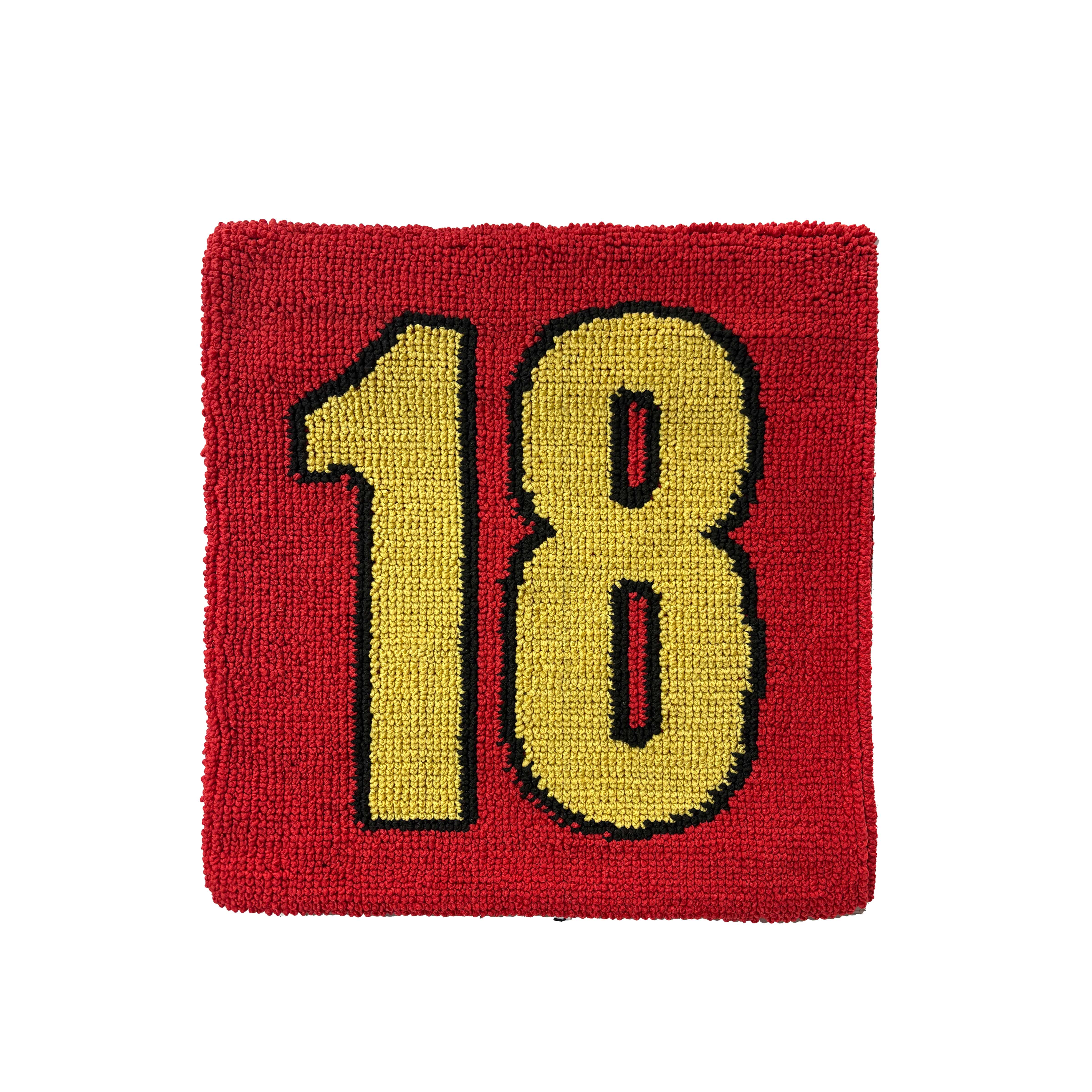 RCB 18 Red  cushion cover