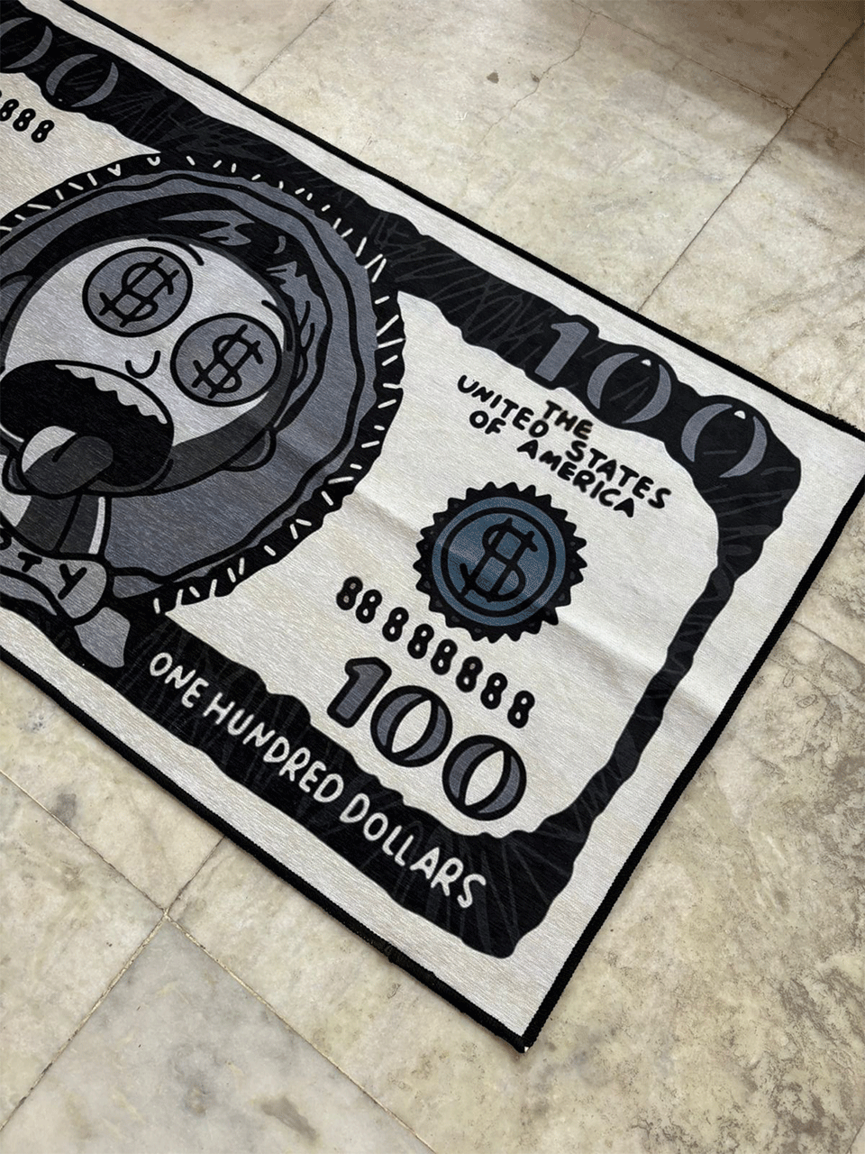 Morty Currency Printed Washable rug