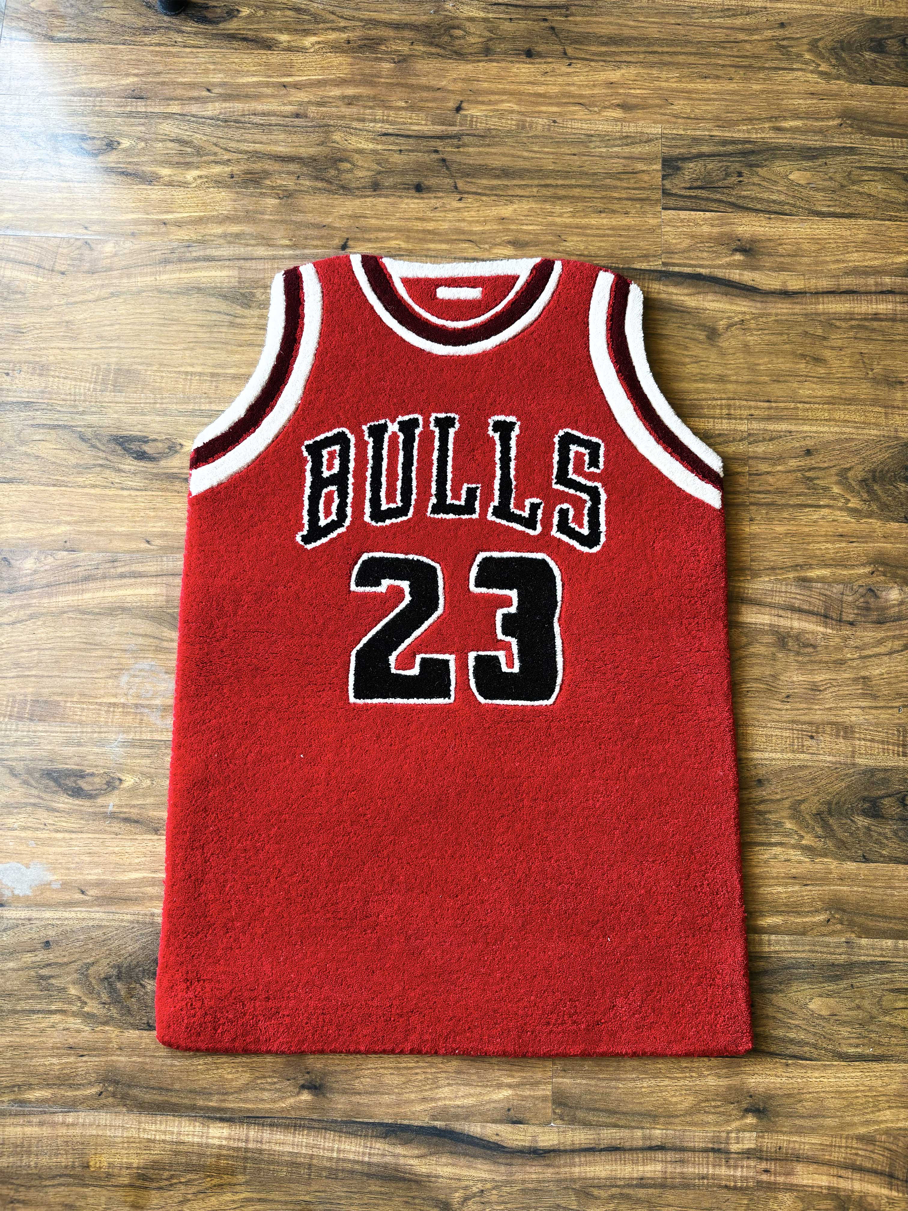 Bulls Red jersey Hand tufted Custom Rug