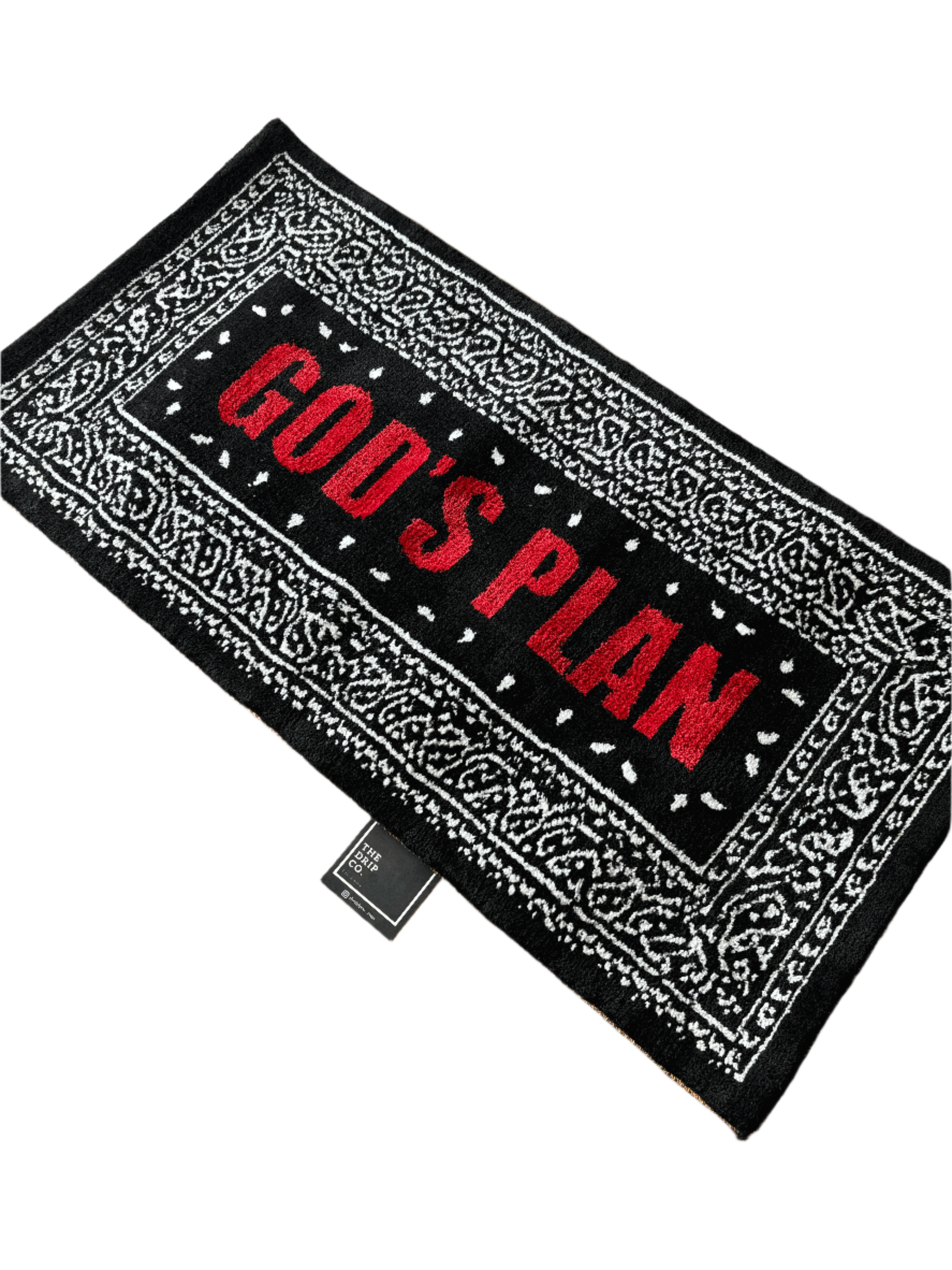 Gods Plan Red Machine Tufted Rug