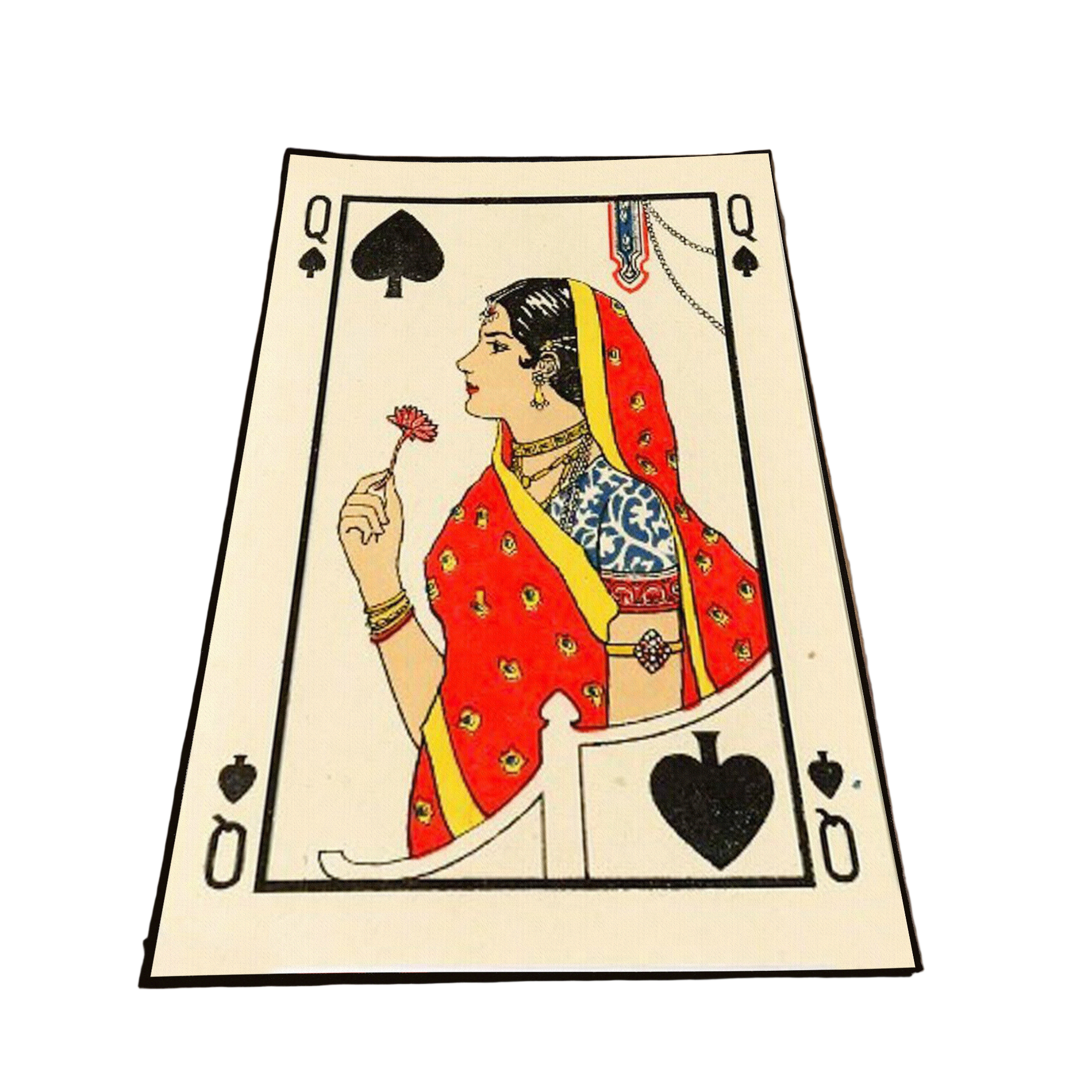 Queen of spades Washable Custom Rug