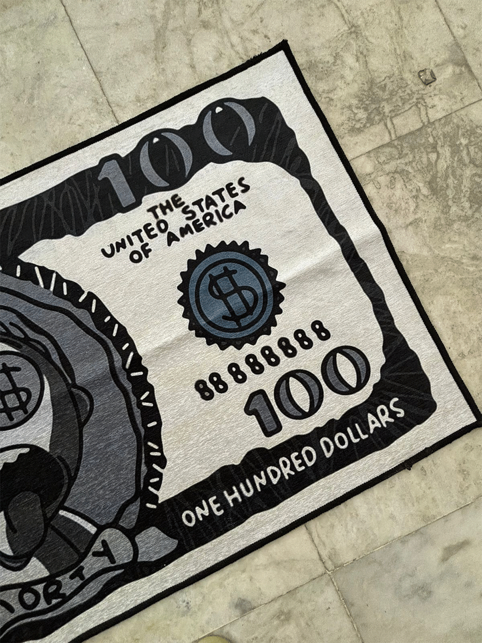 Morty Currency Printed Washable rug