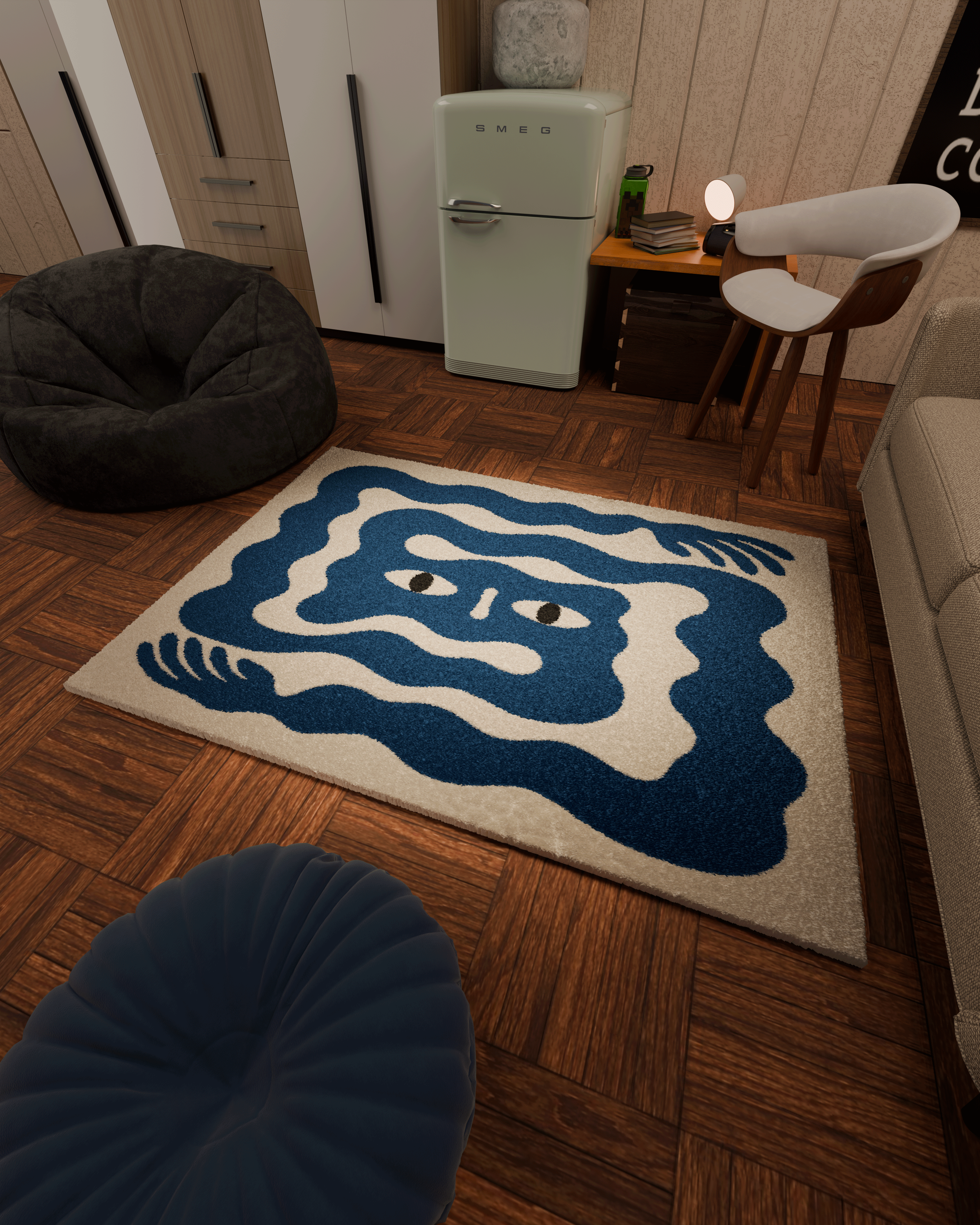 Anxiety hands emotion Tufted Custom Rug