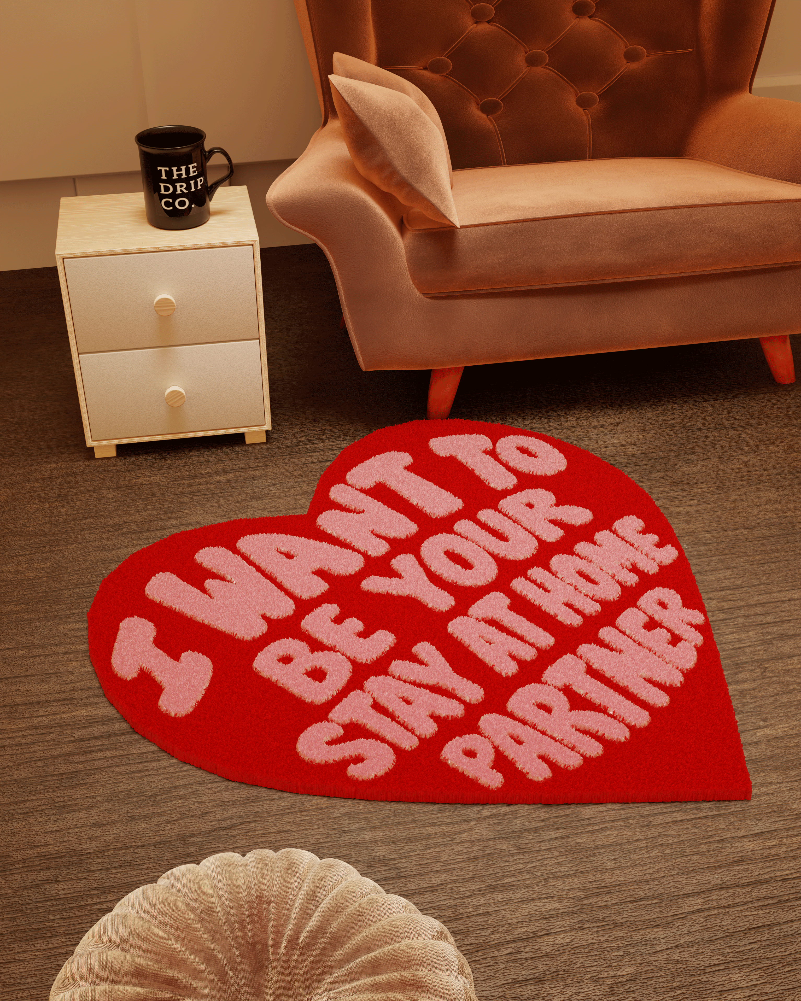 Heart emotion Tufted Custom Rug