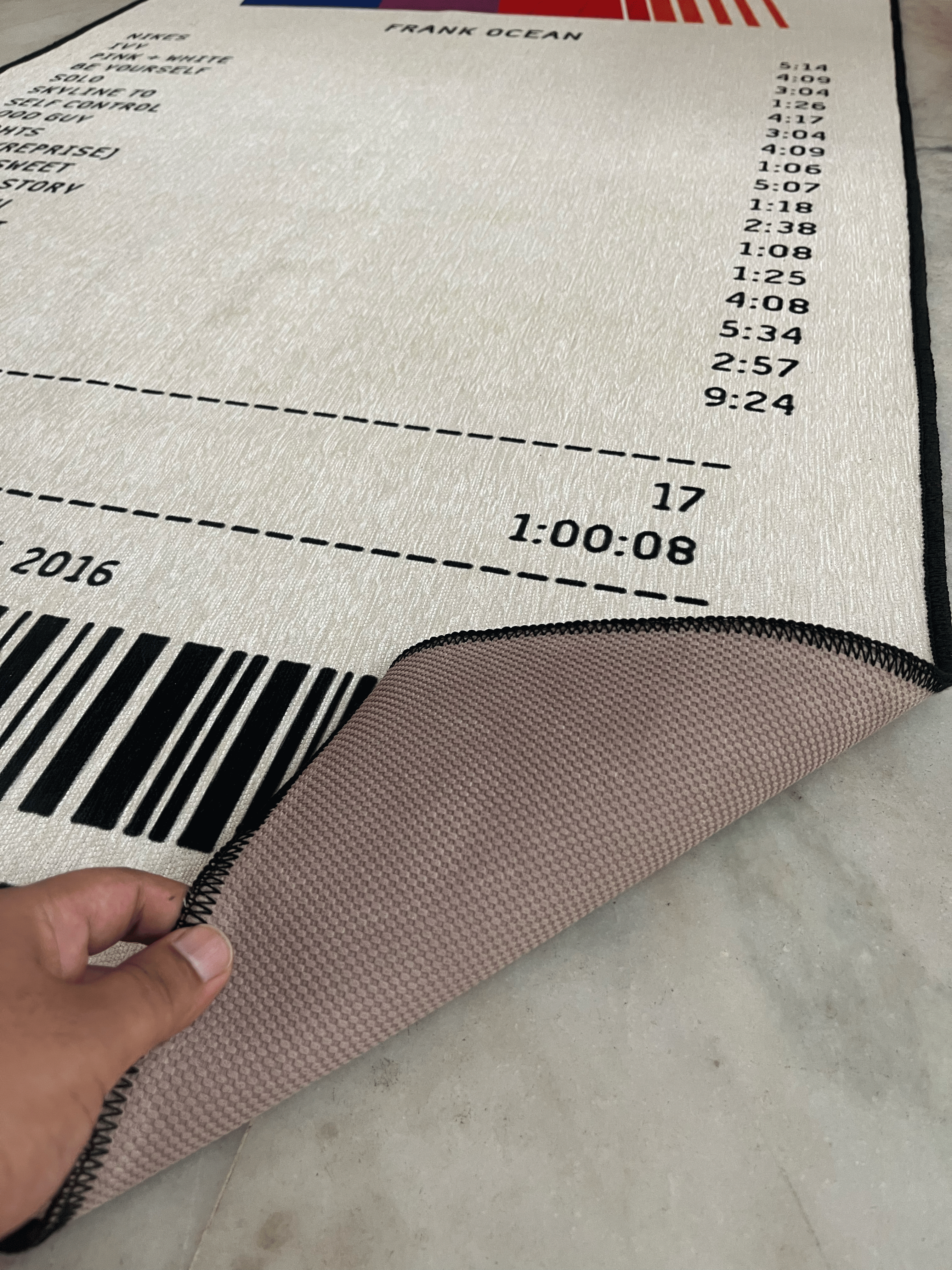 Blonde Receipt Receipt Washable Printed Rug