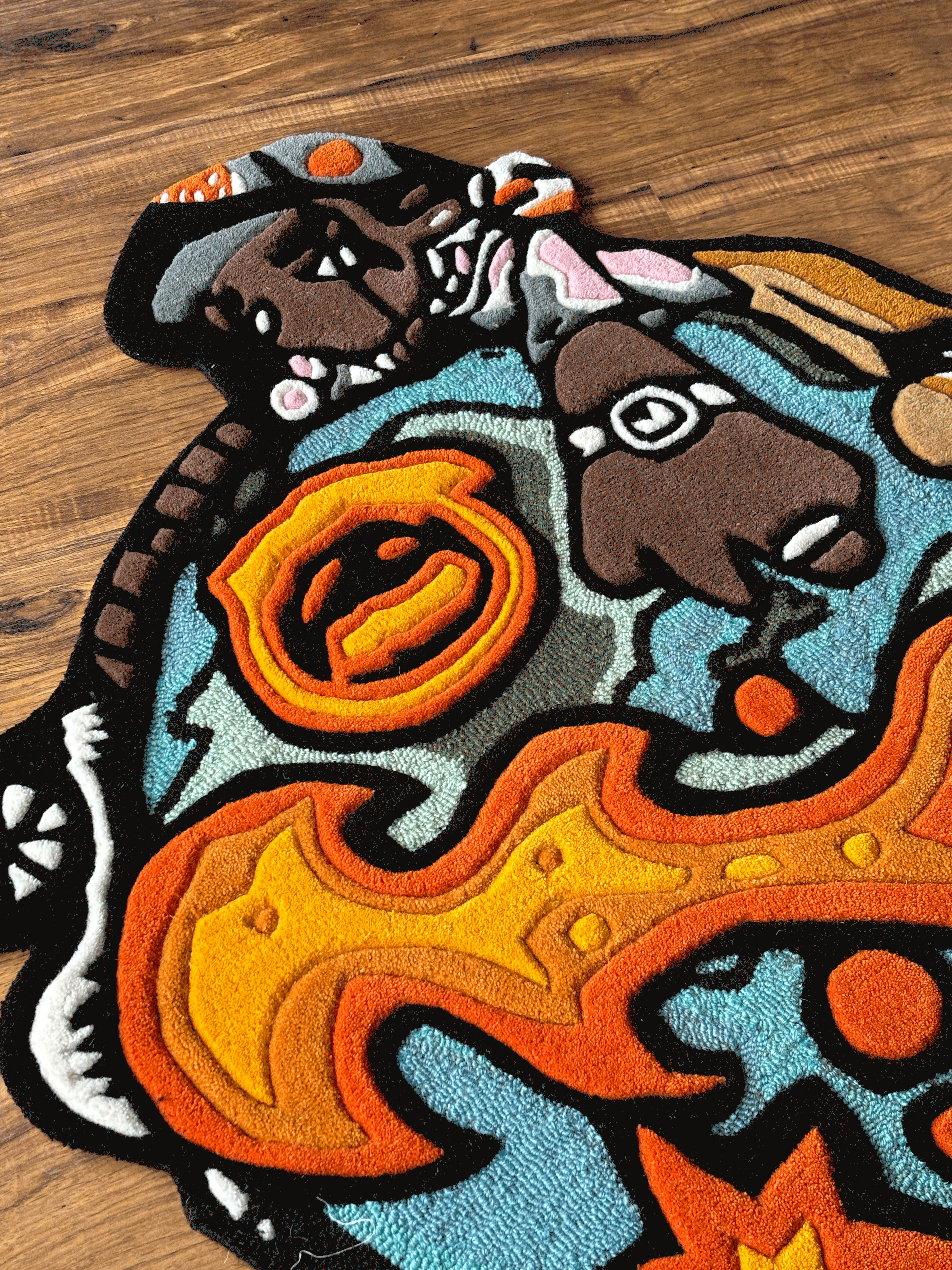 Travis world logo Rug