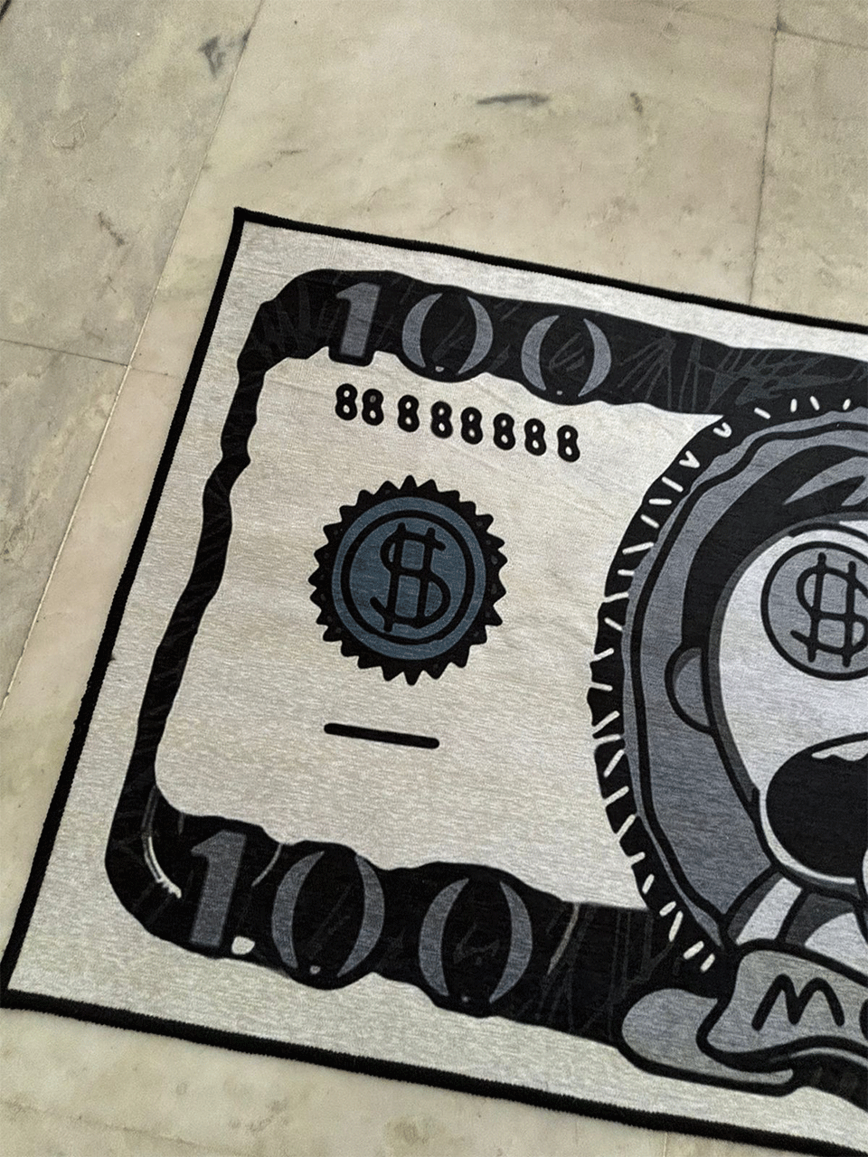 Morty Currency Printed Washable rug