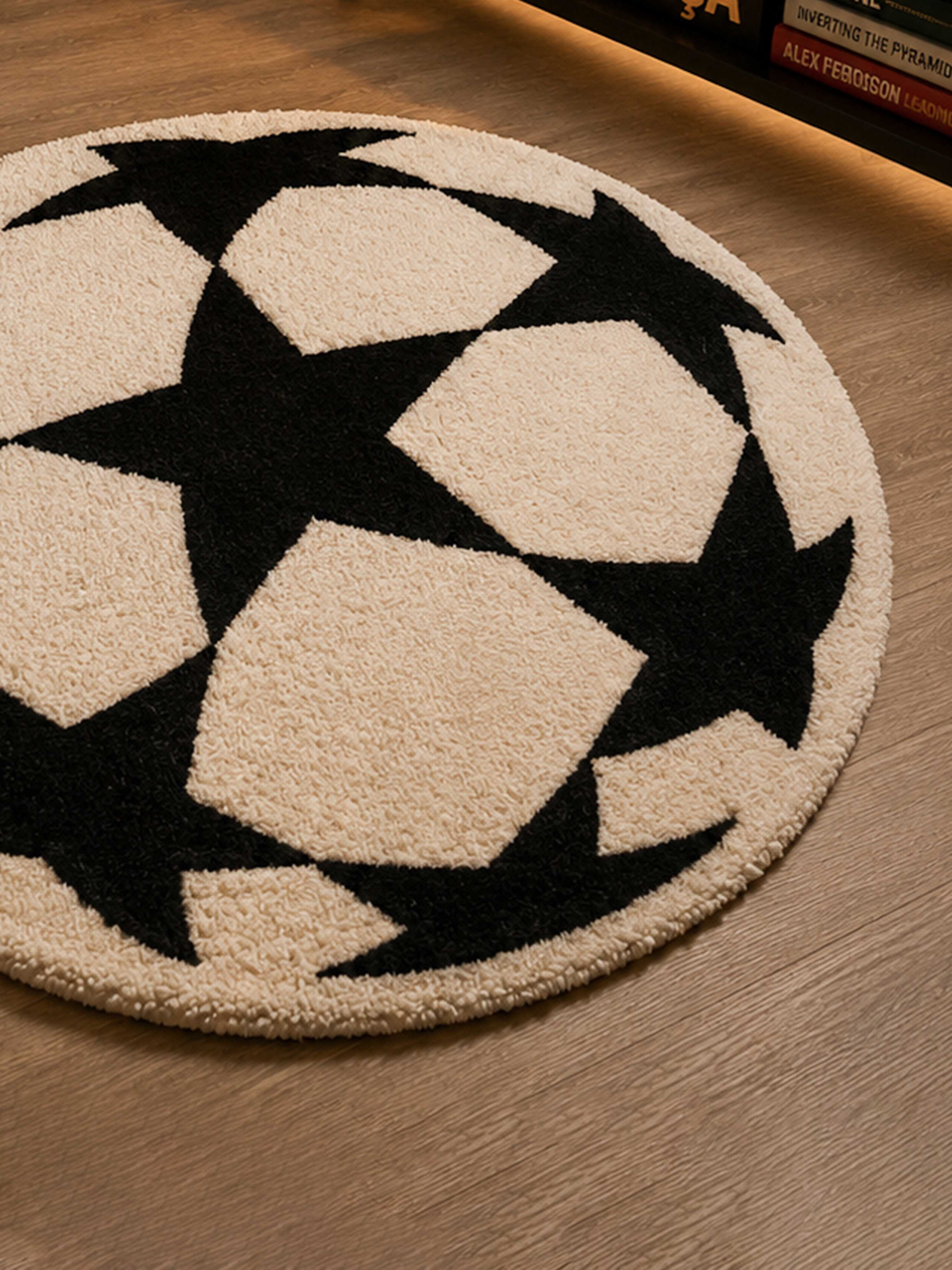 Star Football hand Tufted Rug