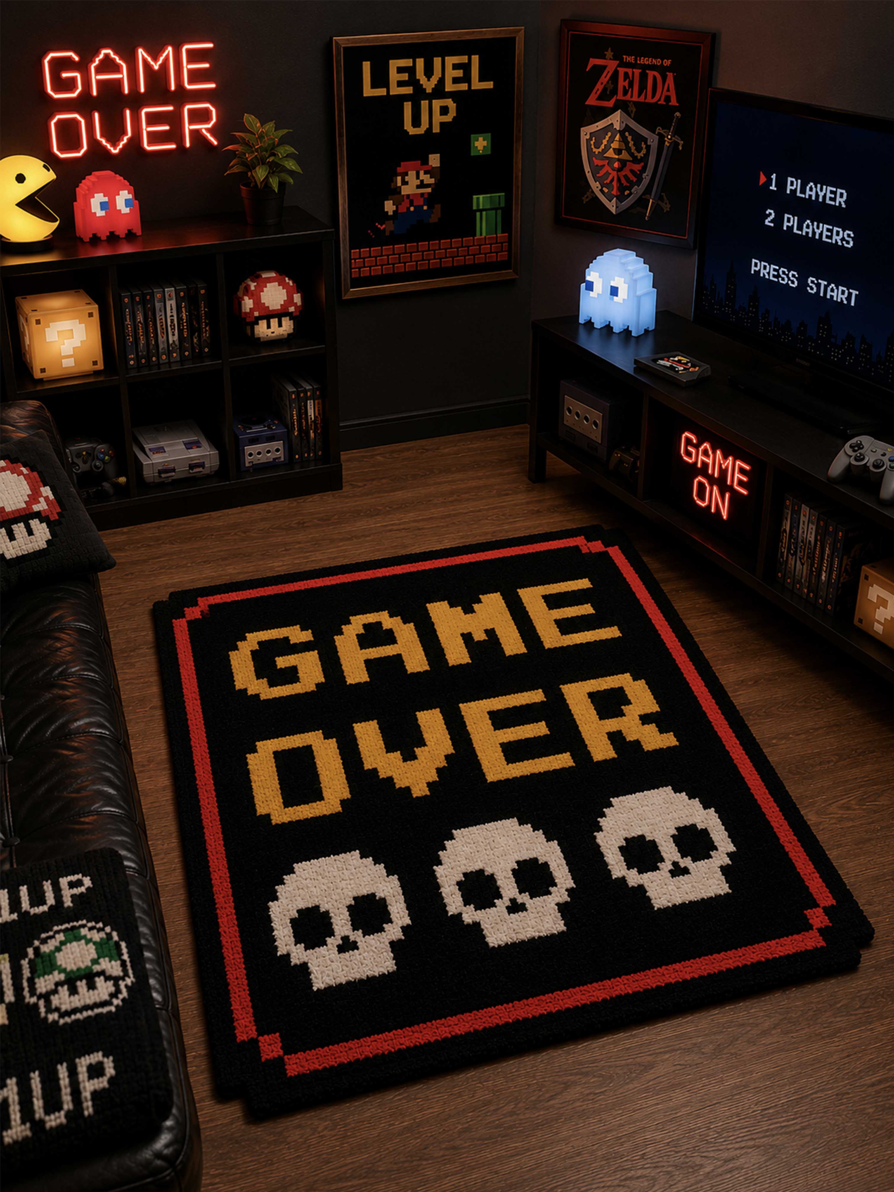Game over Hand Tufted Rug