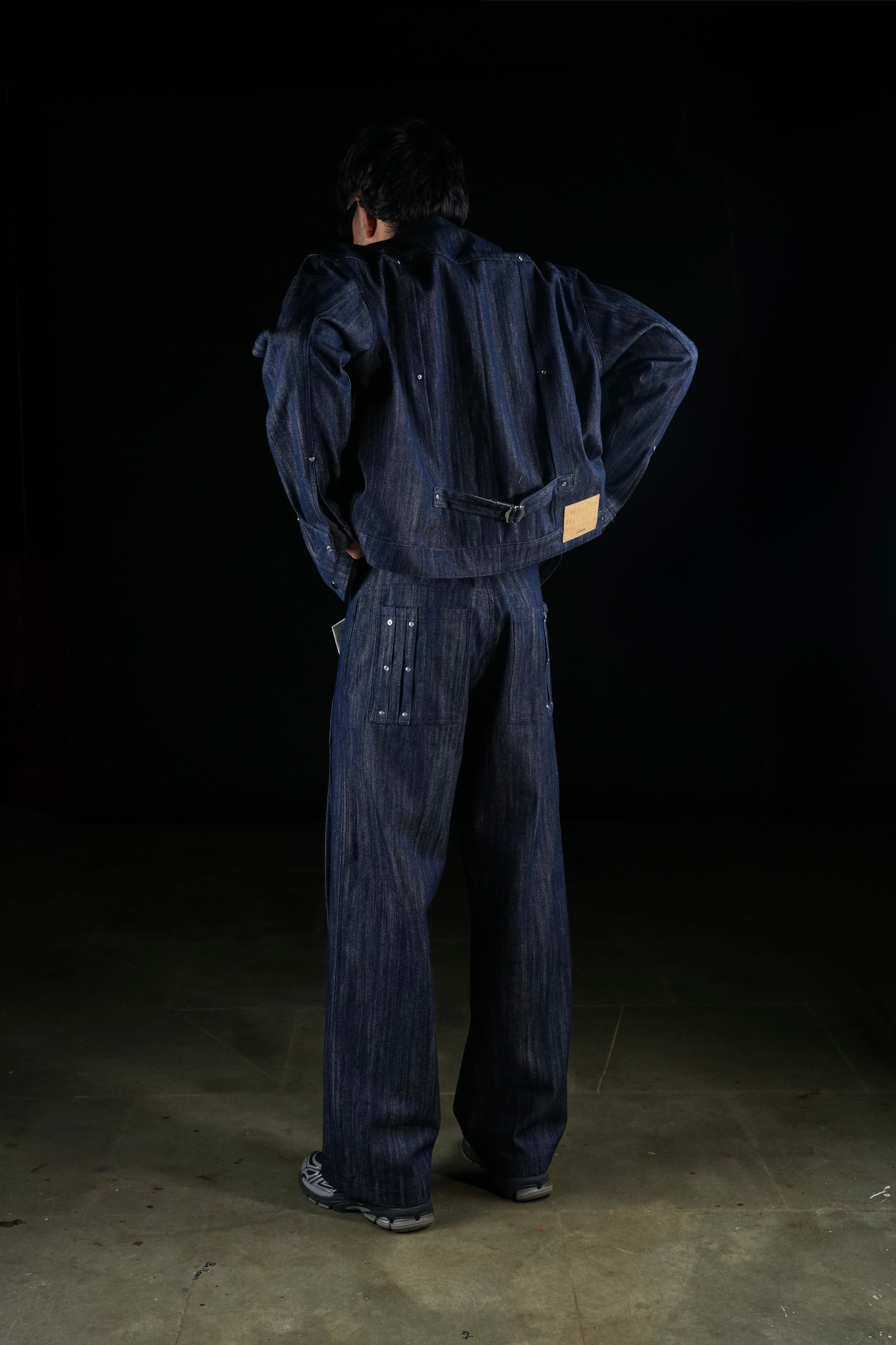 Pleated Slub Jeans- Indigo - MTM