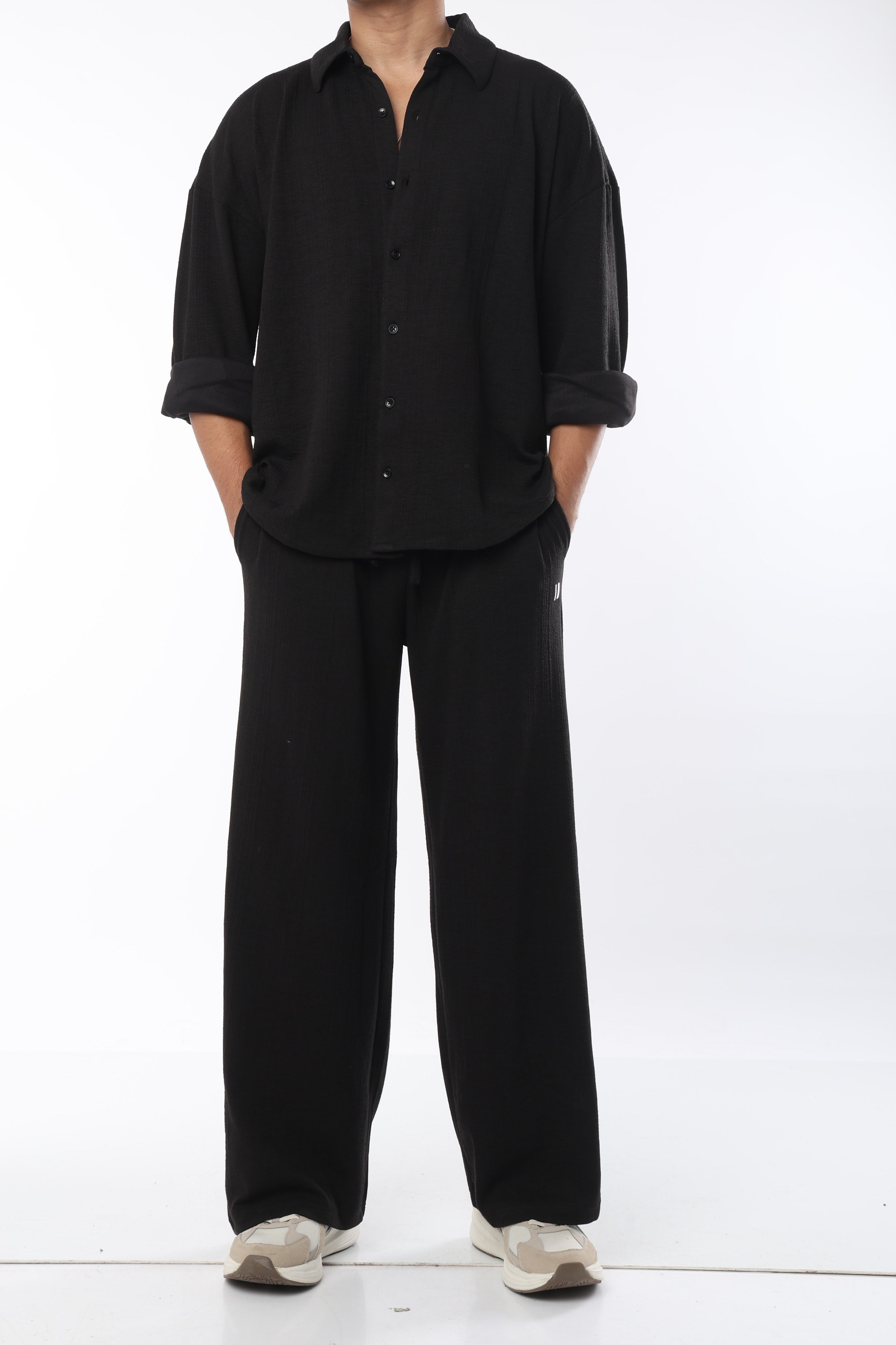 Cross Knit Black Set