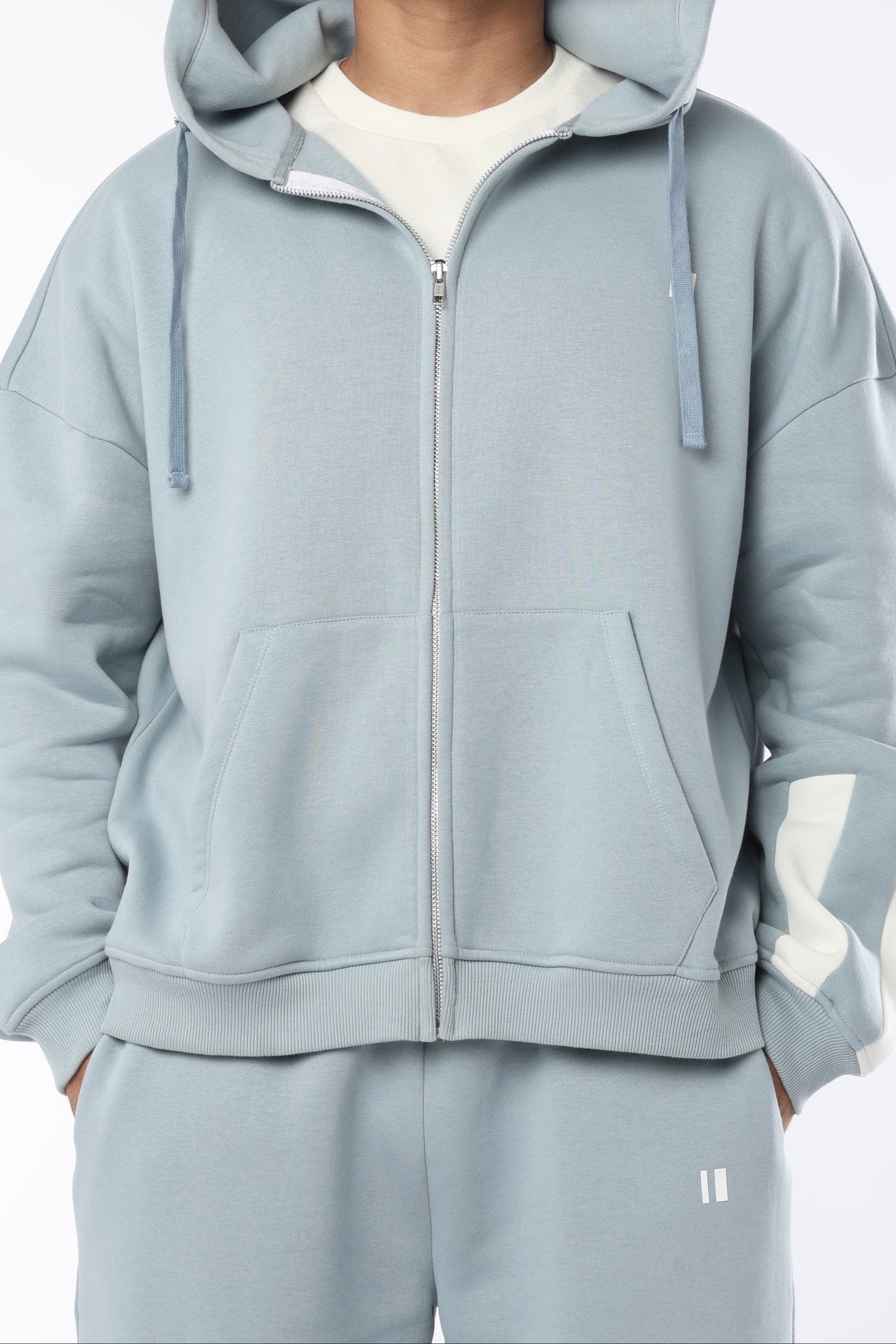 Pastel Blue Everyday Zipper Hoodie