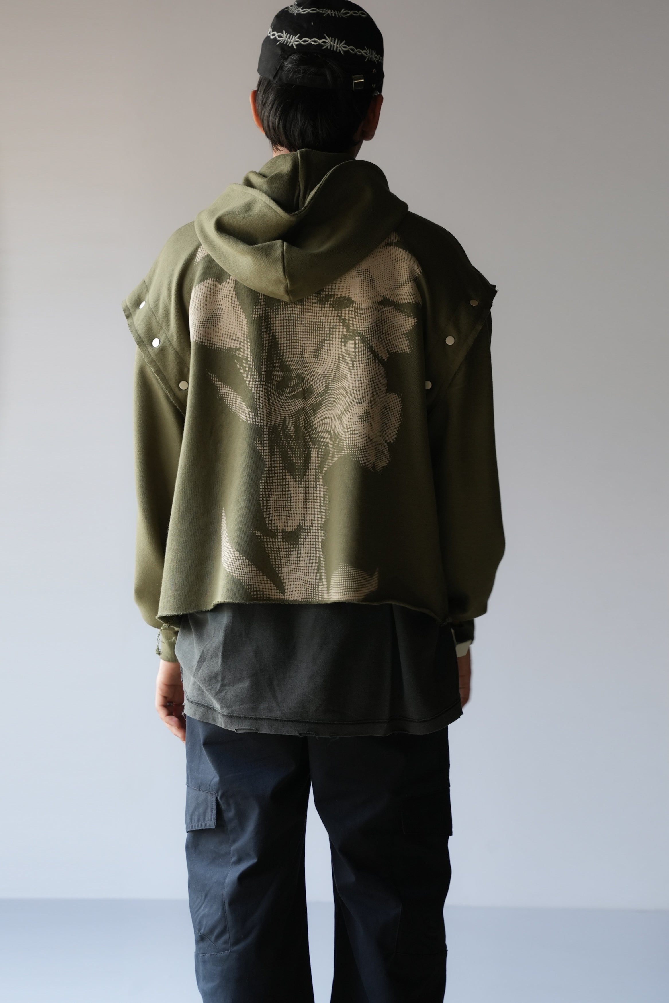 Print hoodie-Green - RTW