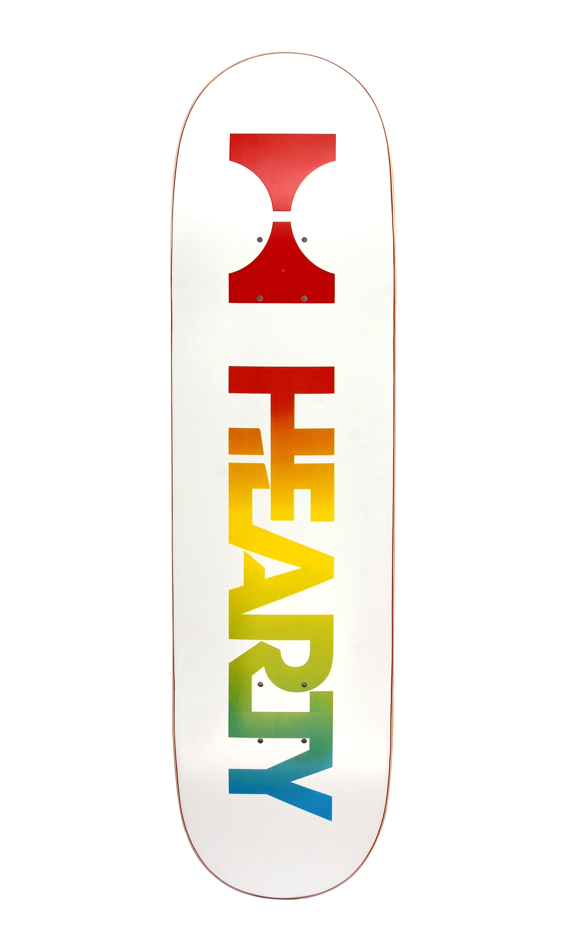 Hearty Skateboard Deck Neon Logo White - 8.0" & 8,25"- Glow in the Dark Series