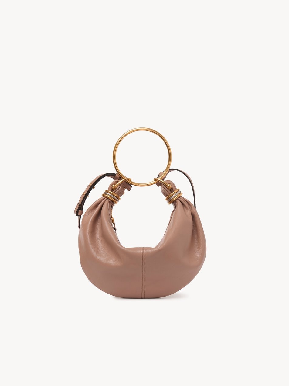 CHLOE Small Bracelet Hobo bag in grained leather Woodrose