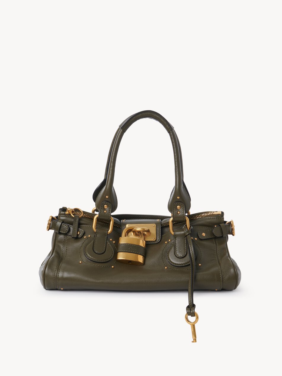 CHLOE Paddington bag in grained leather Winter Ivy