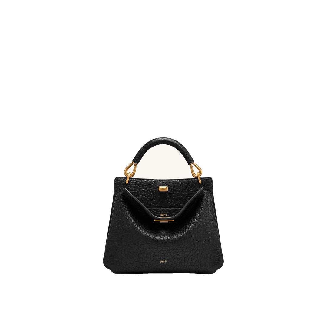 JW PEI Lucia Elephant-Effect Top Handle Bag - Black