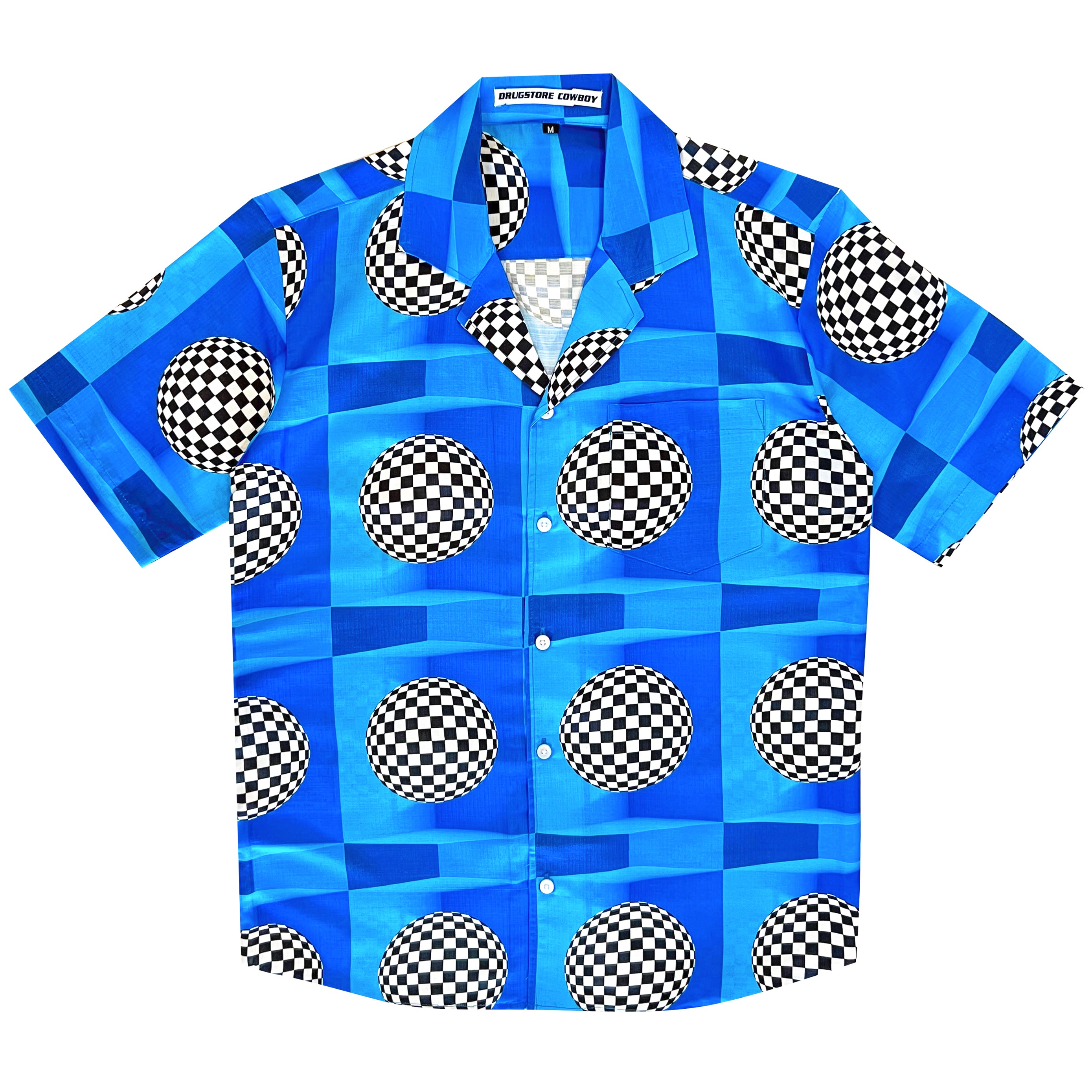 70s Disco Shirt Blue