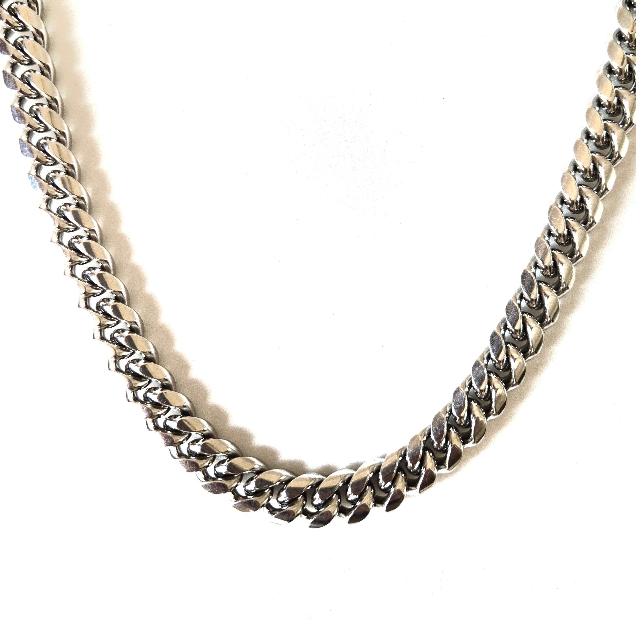 Miami cuban link Chain in white gold - 12mm