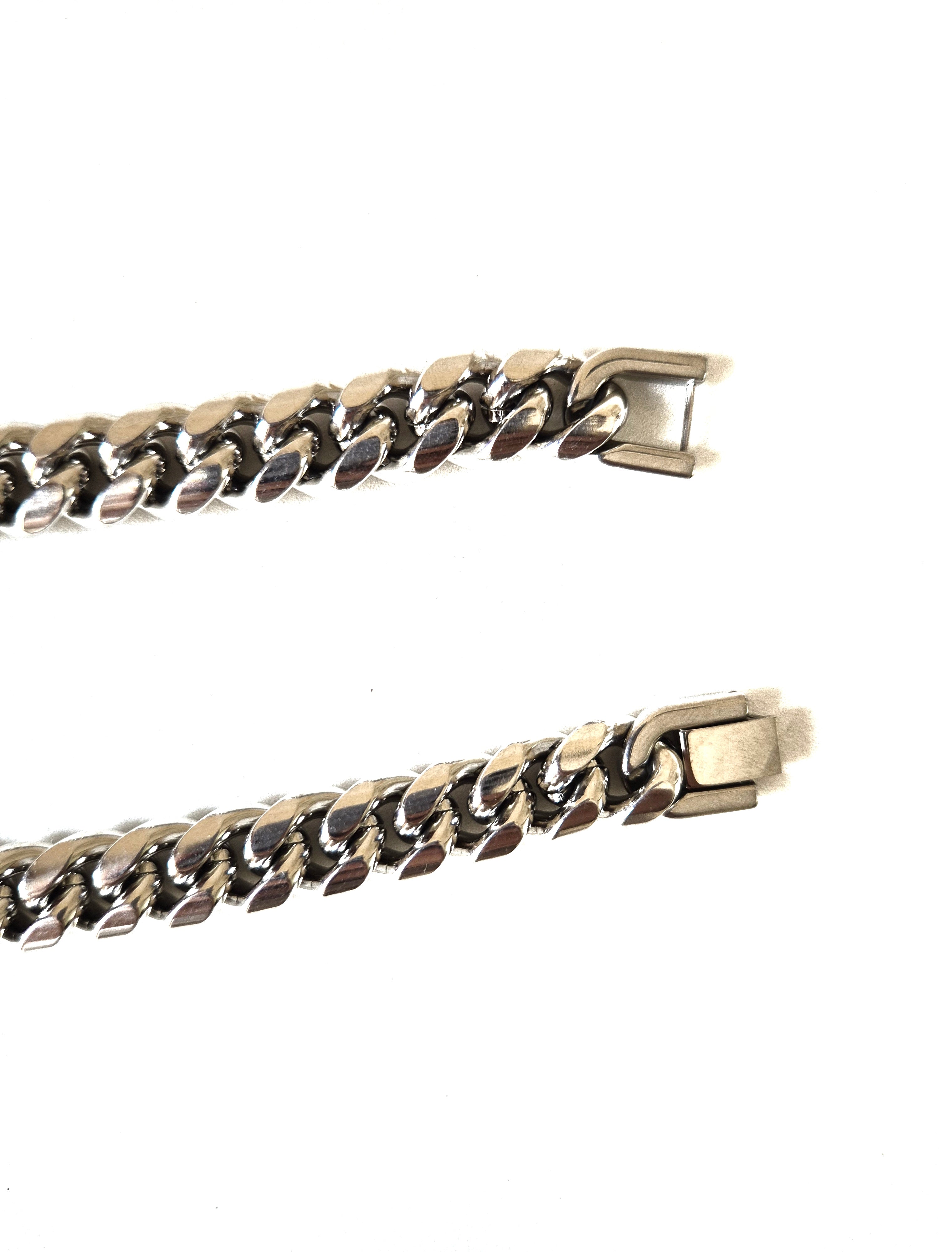 Miami cuban link Chain in white gold - 12mm by Freshice