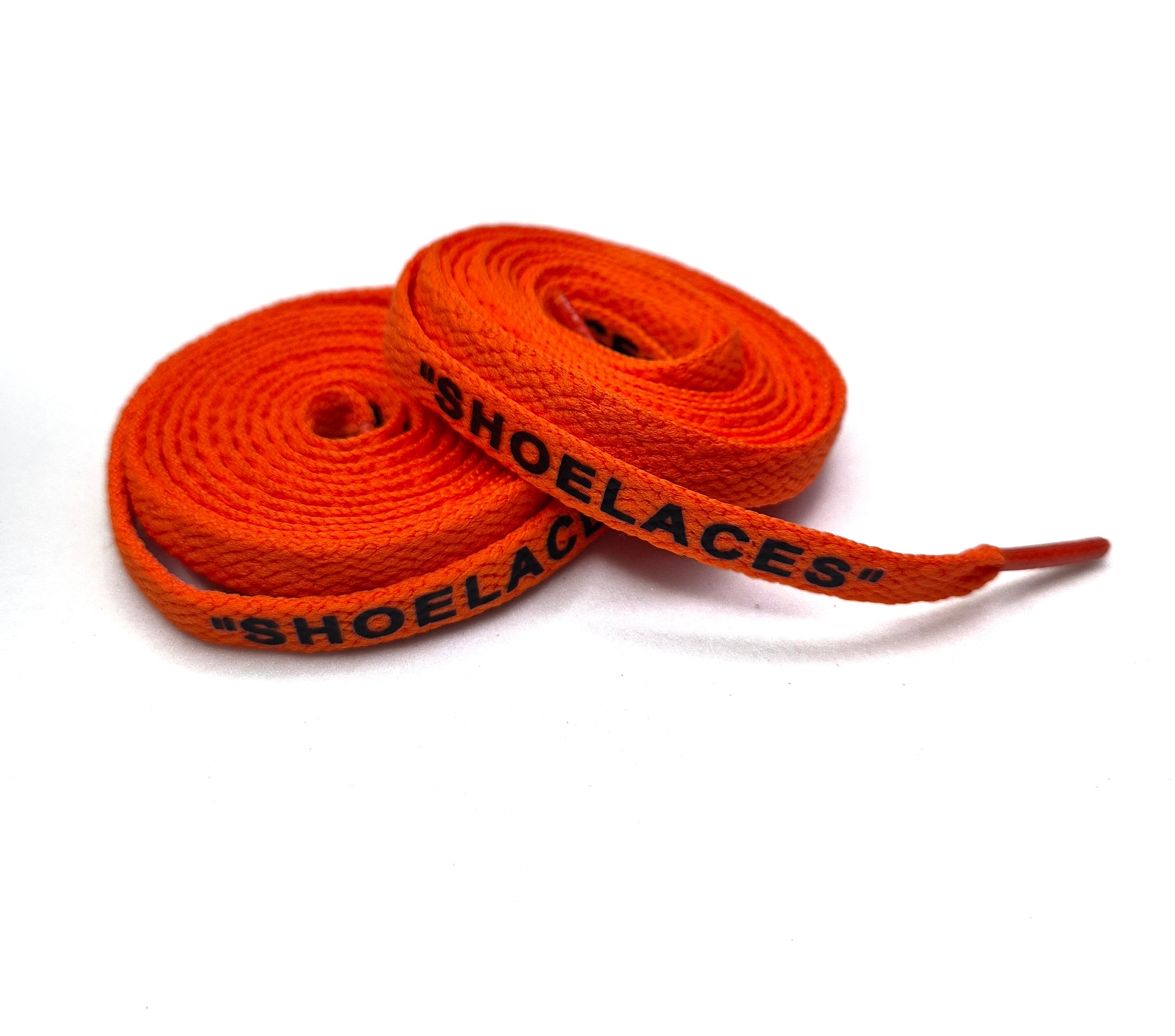 Orange OFF-WHITE style "Shoelaces"