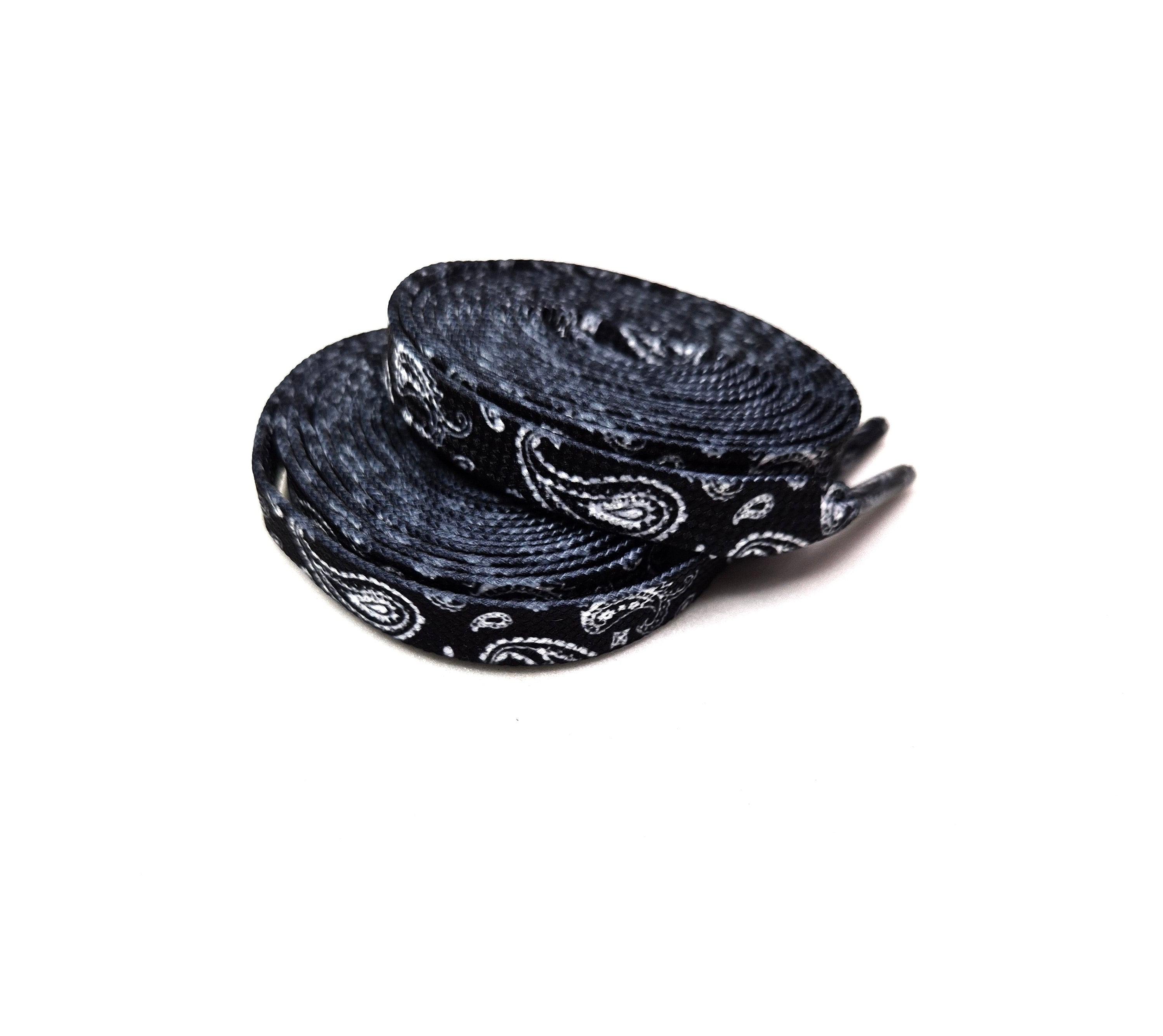 Black Out Paisley Bandana Style laces