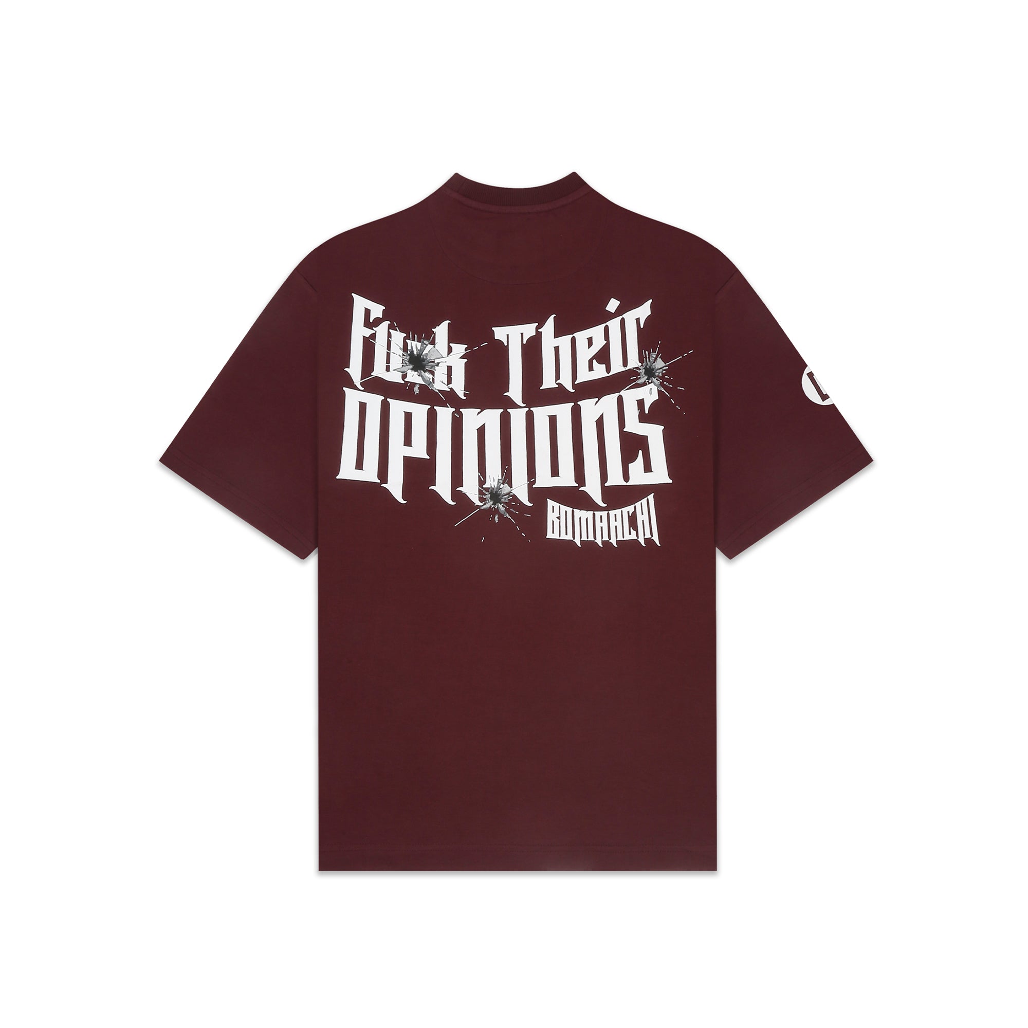 F Their Opinions Printed Wine Color T-shirt
