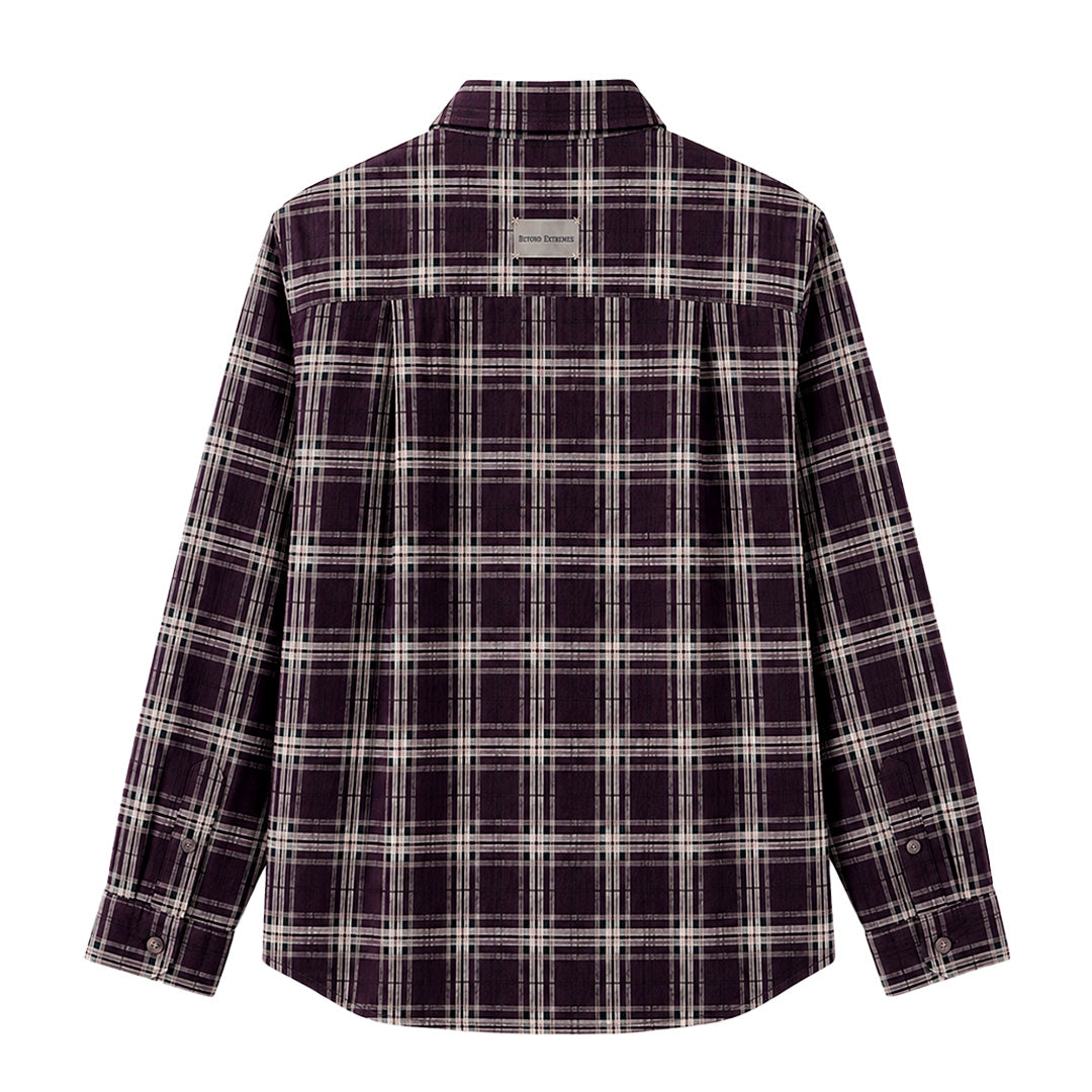 Checkered Painter Shirt in Maroon