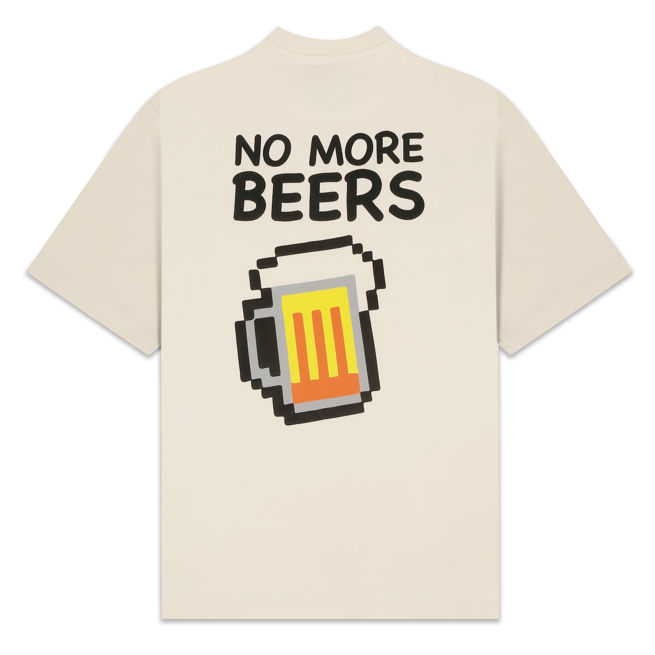 Beer Printed Cream T-shirt