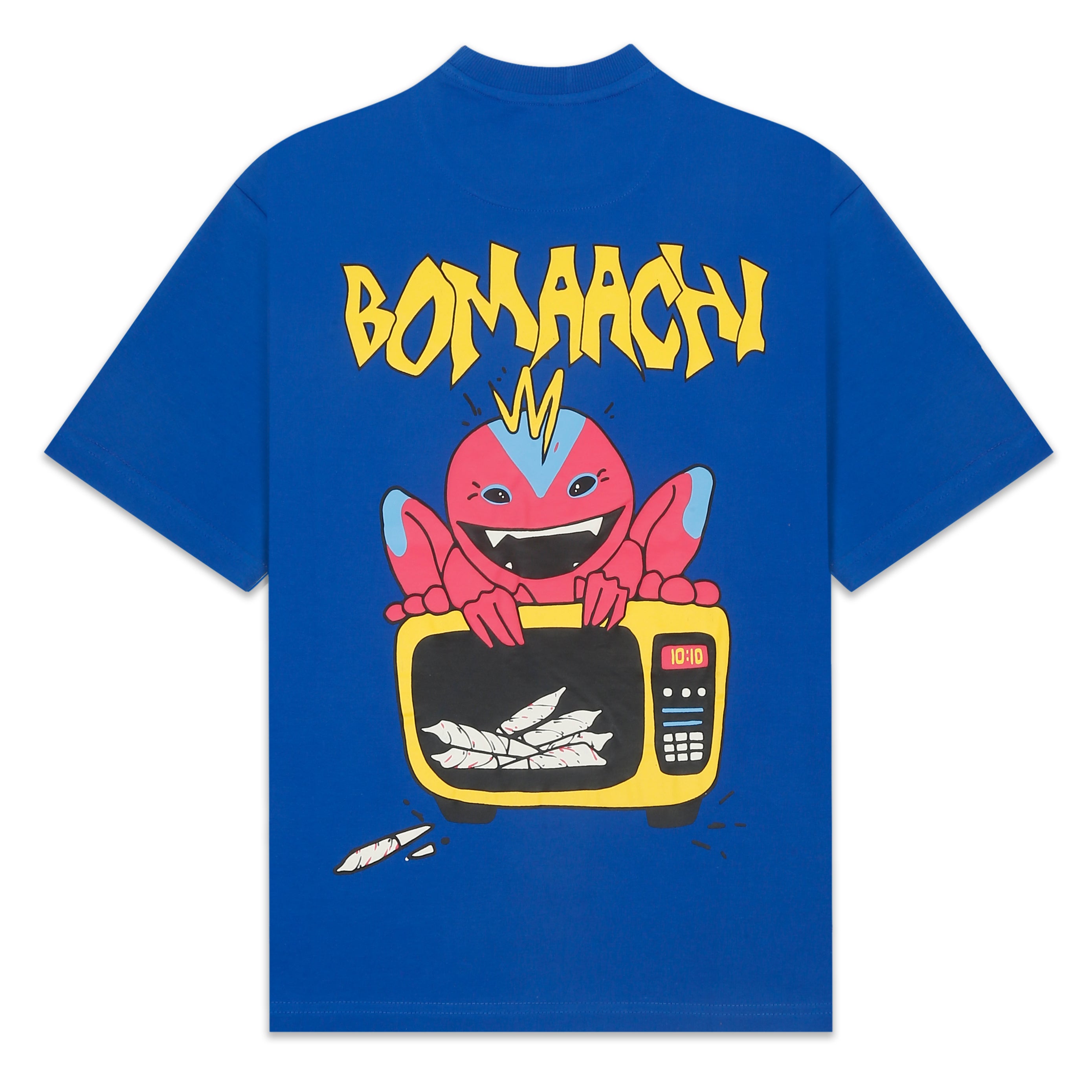 Microwaved Joints Printed Cobalt Blue T-shirt