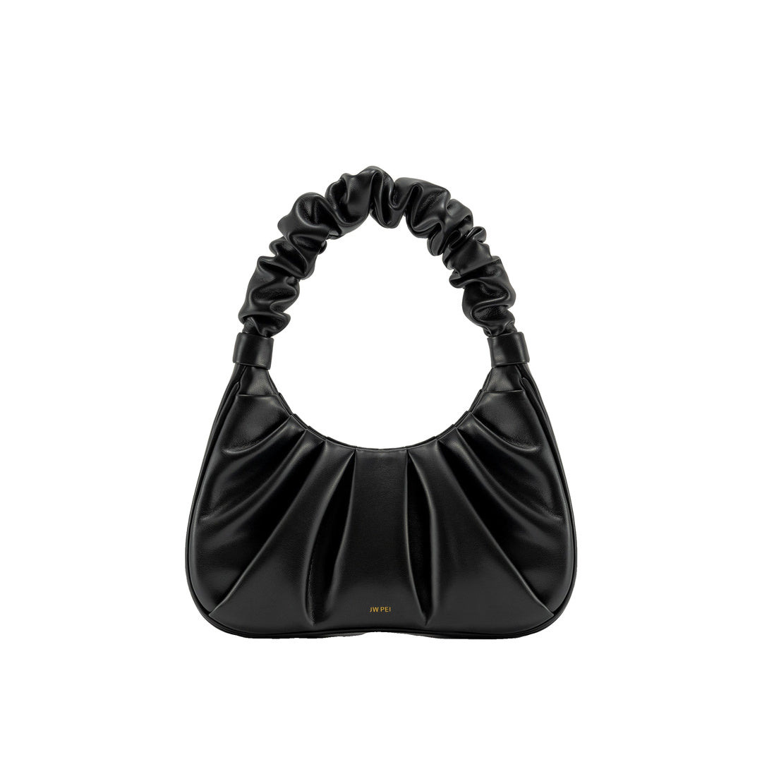 JW PEI Gabbi Ruched Hobo Handbag - Black