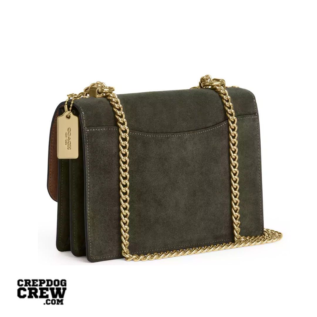 COACH Klare Crossbody Bag In Signature Canvas suede Im Army Green Tan