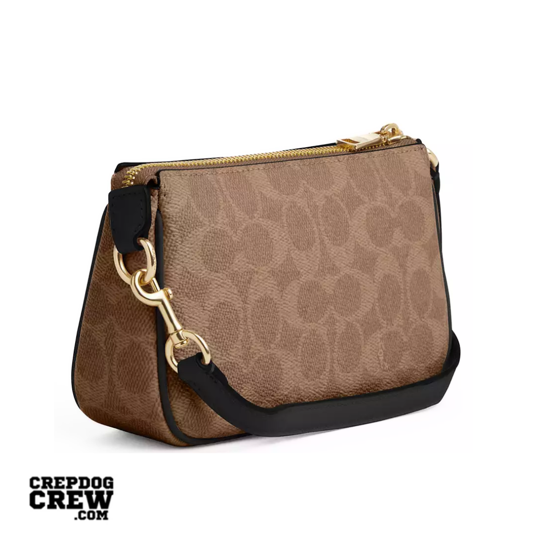 Coach Nolita 19 In Signature Canvas Gold Tan Black