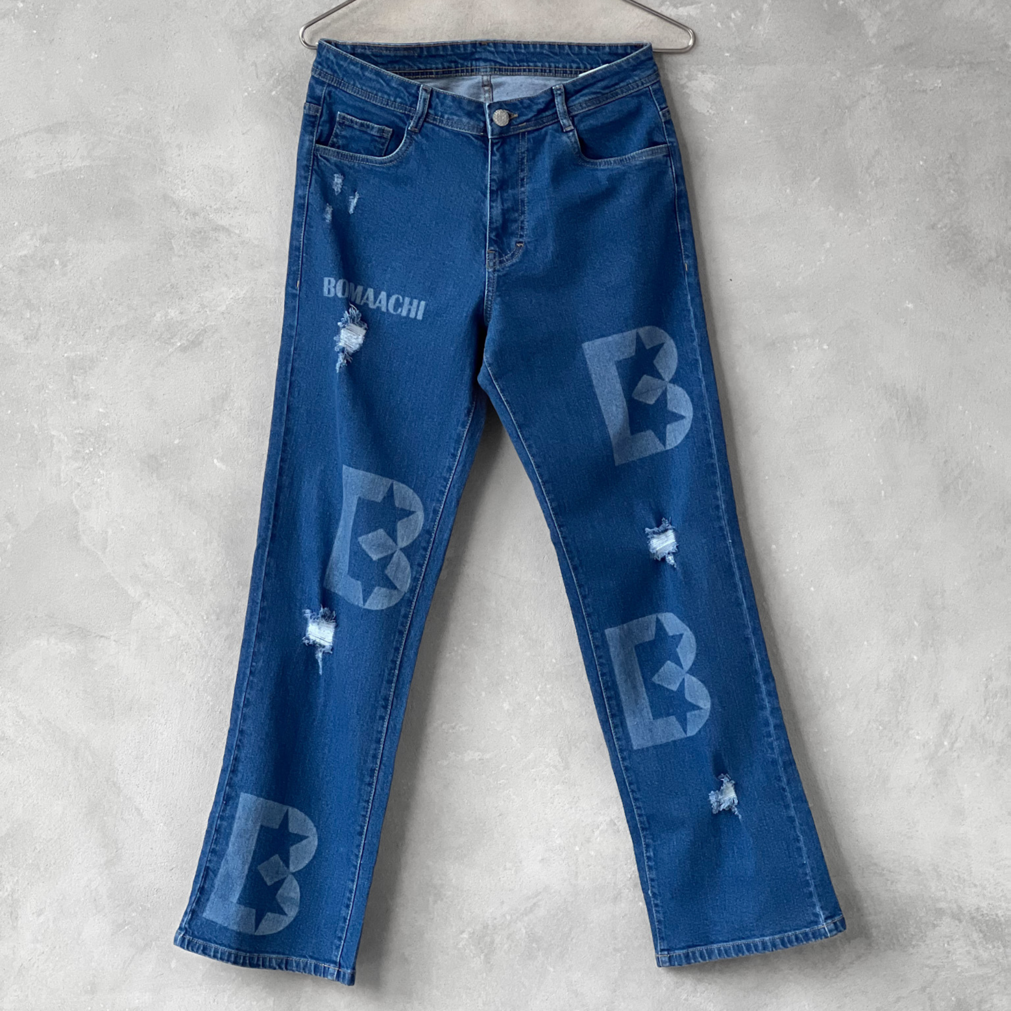 Blue monogram Denim