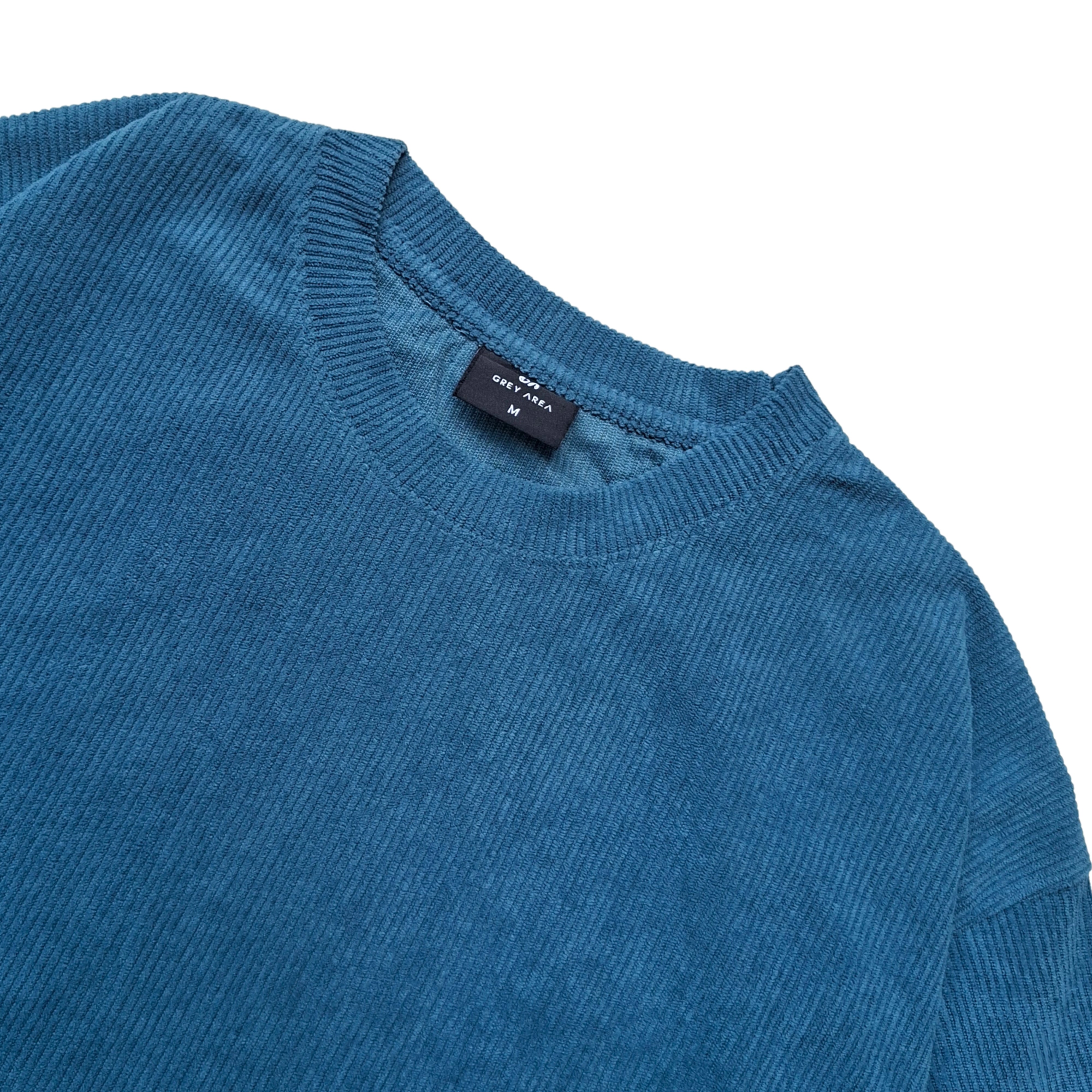 PEACOCK BLUE CORDUROY TSHIRT