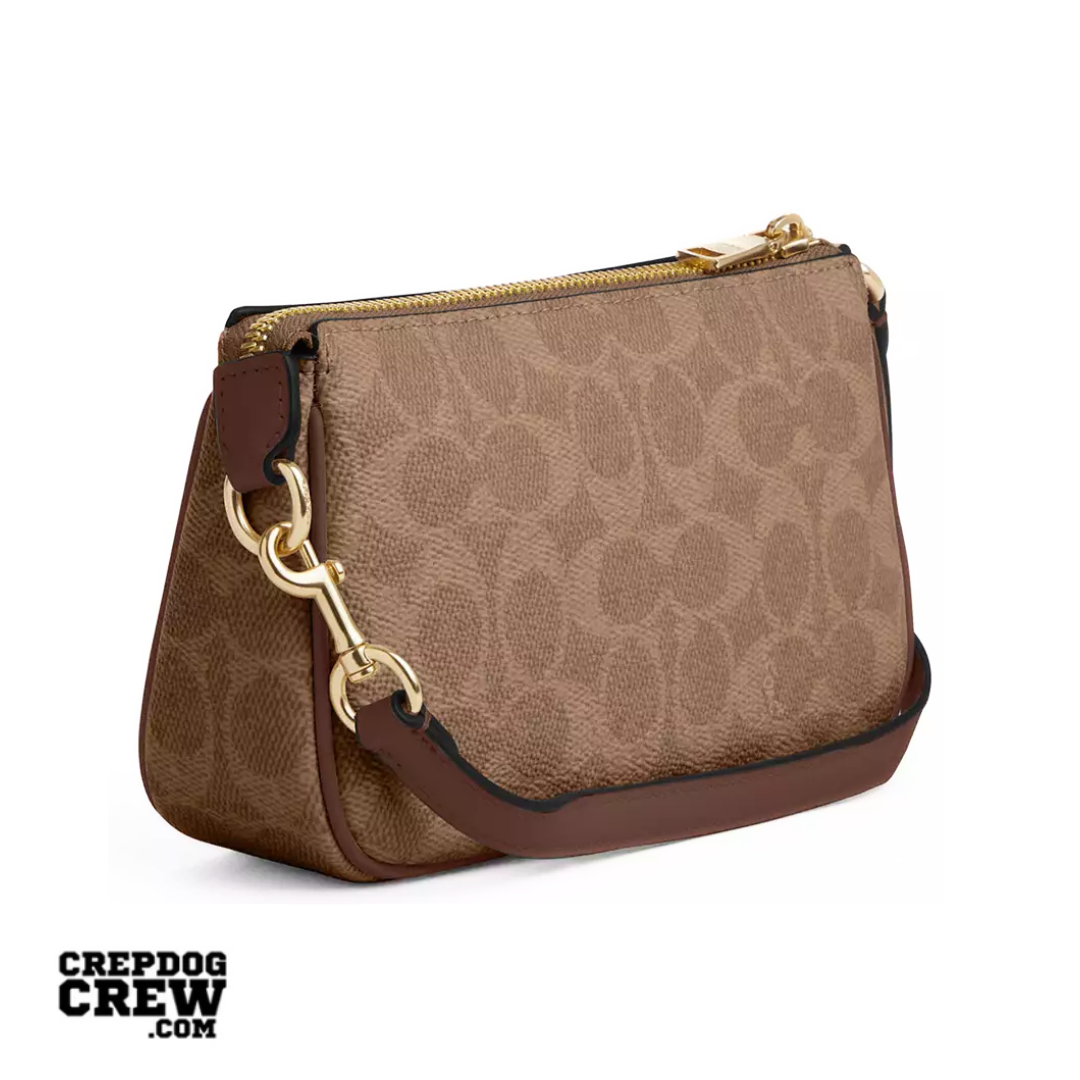Coach Nolita 19 In Signature Canvas Gold Tan Brown