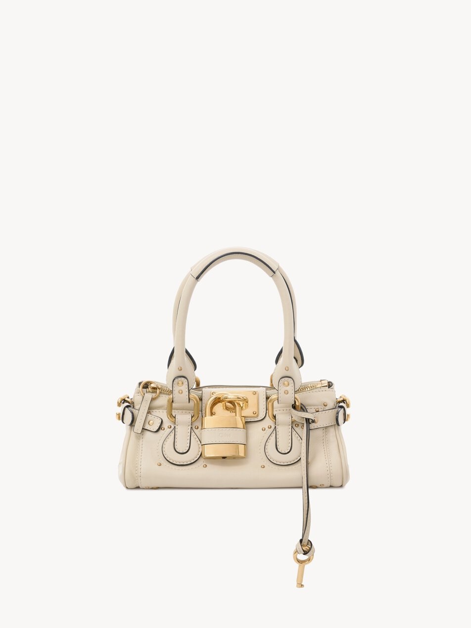 CHLOE Small Paddington bag in grained leather Cloudy Cream