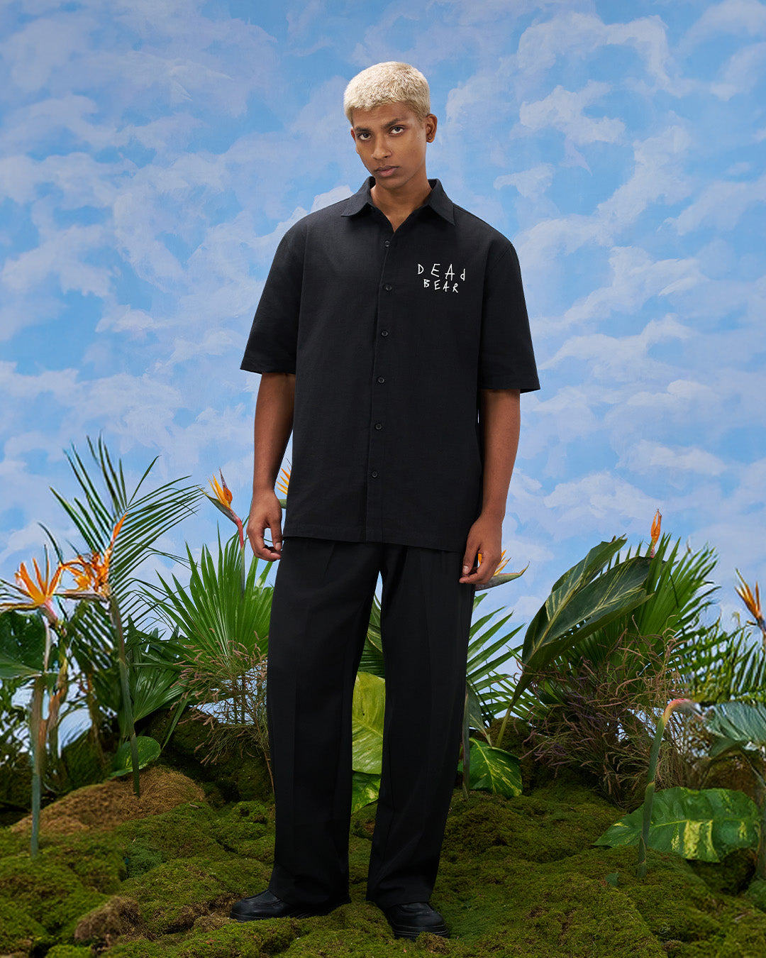 Scribbled Logo Shirt Black