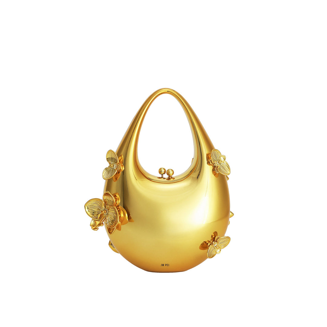 JW PEI Lydia Floral Embellished Handbag - Gold