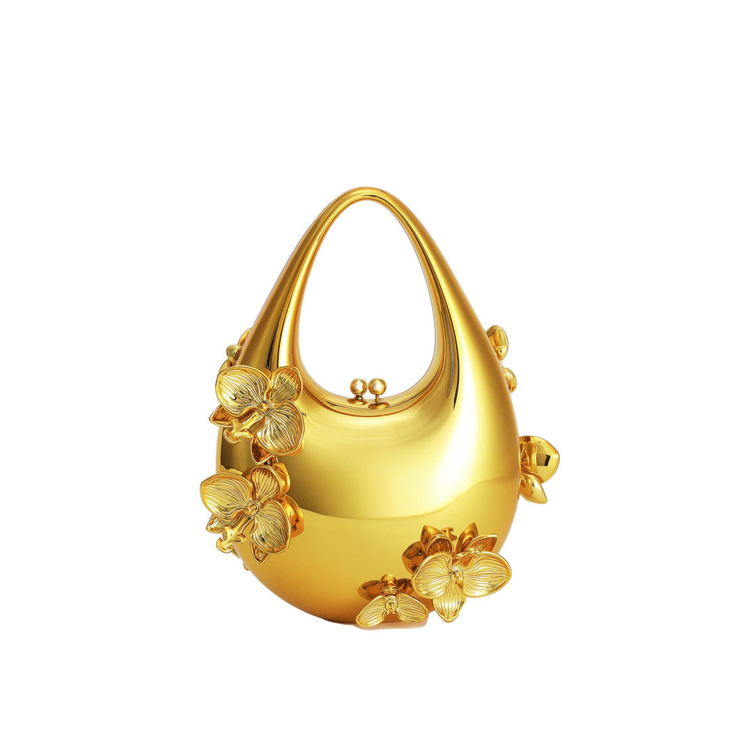 JW PEI Lydia Floral Embellished Handbag - Gold