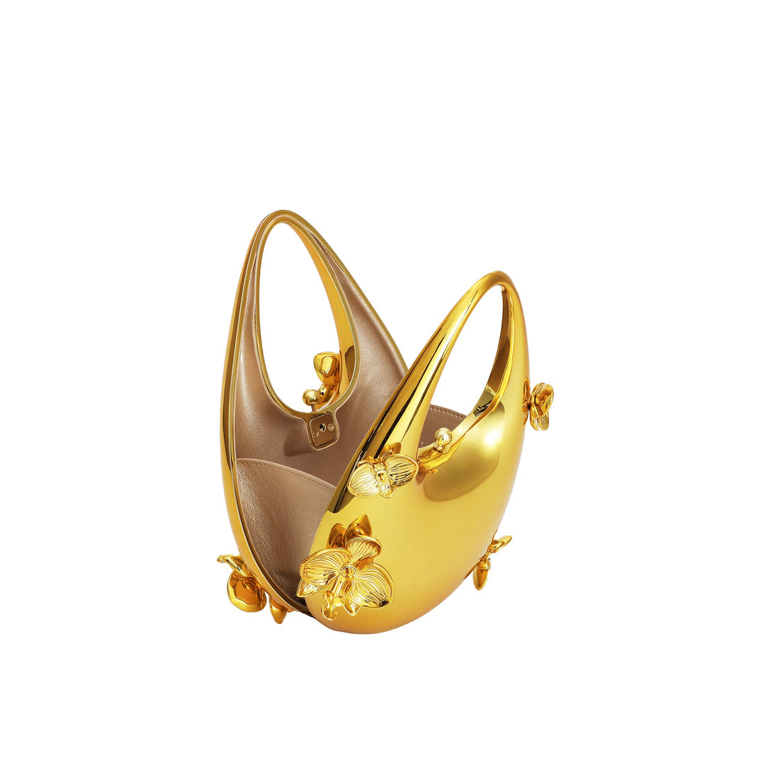JW PEI Lydia Floral Embellished Handbag - Gold