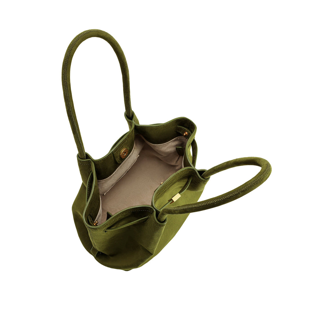 JW PEI Hana Column Faux Suede Tote Bag - Olive Green
