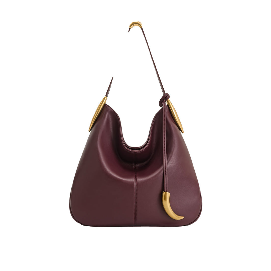 JW PEI Nina Metal Charm Hobo Bag - Burgundy